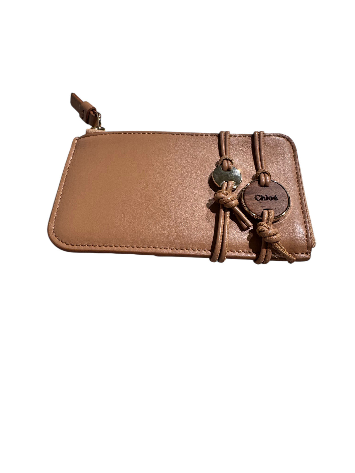Chloe Malou Leather Card Holder in Light Tan (Full Set)