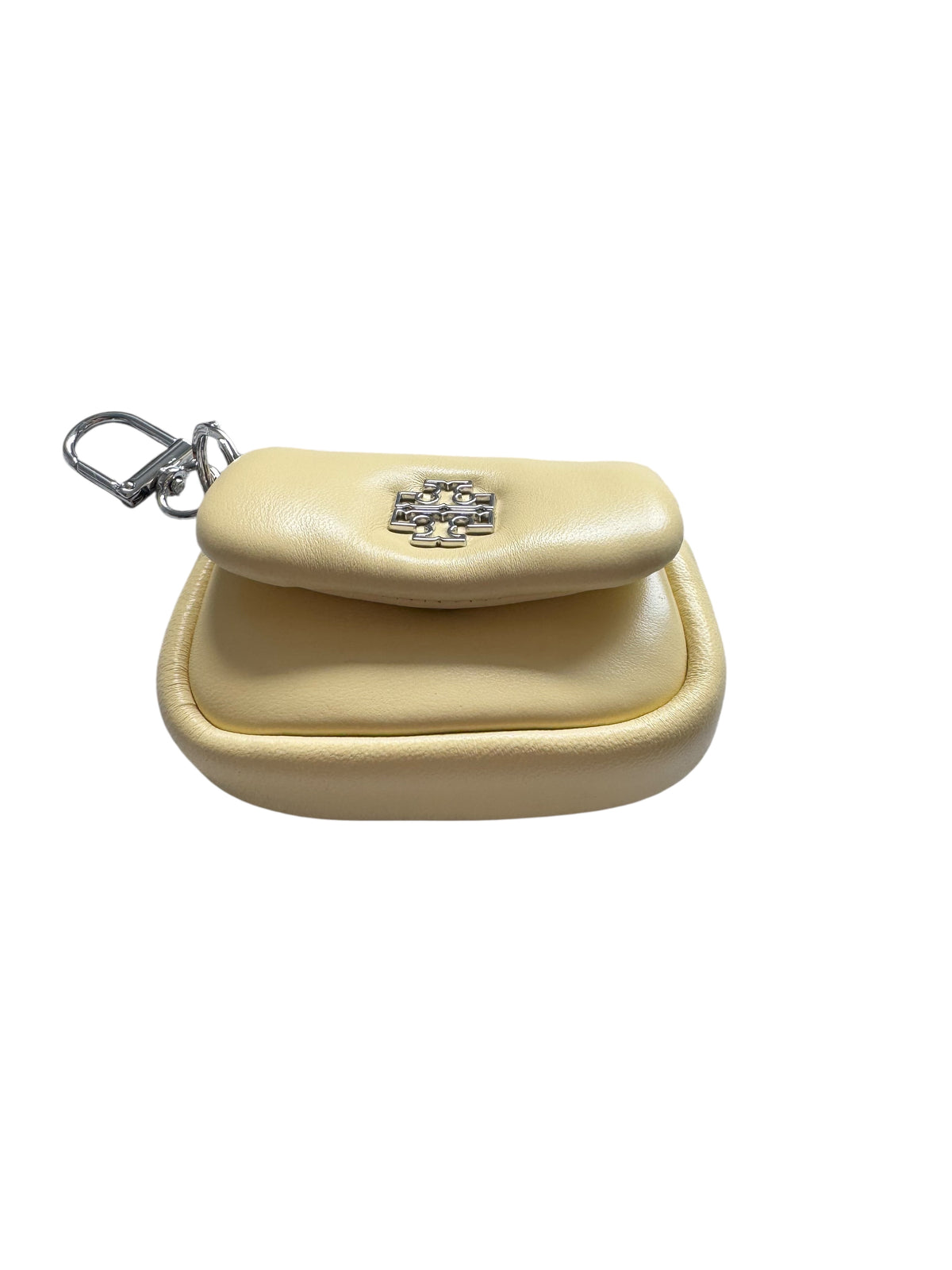 Tory Burch Britten Leather Puffy Card Case (Sand Dune)