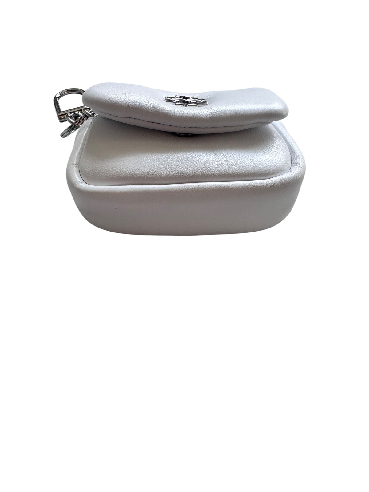 Tory Burch Britten Leather Puffy Card Case White