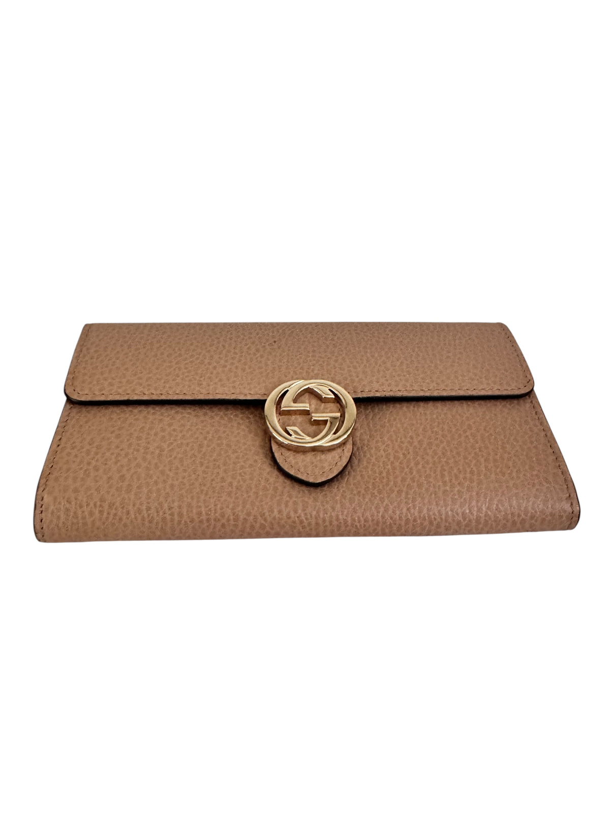 Gucci Dollar Interlocking GG Calfskin Leather Continental Wallet