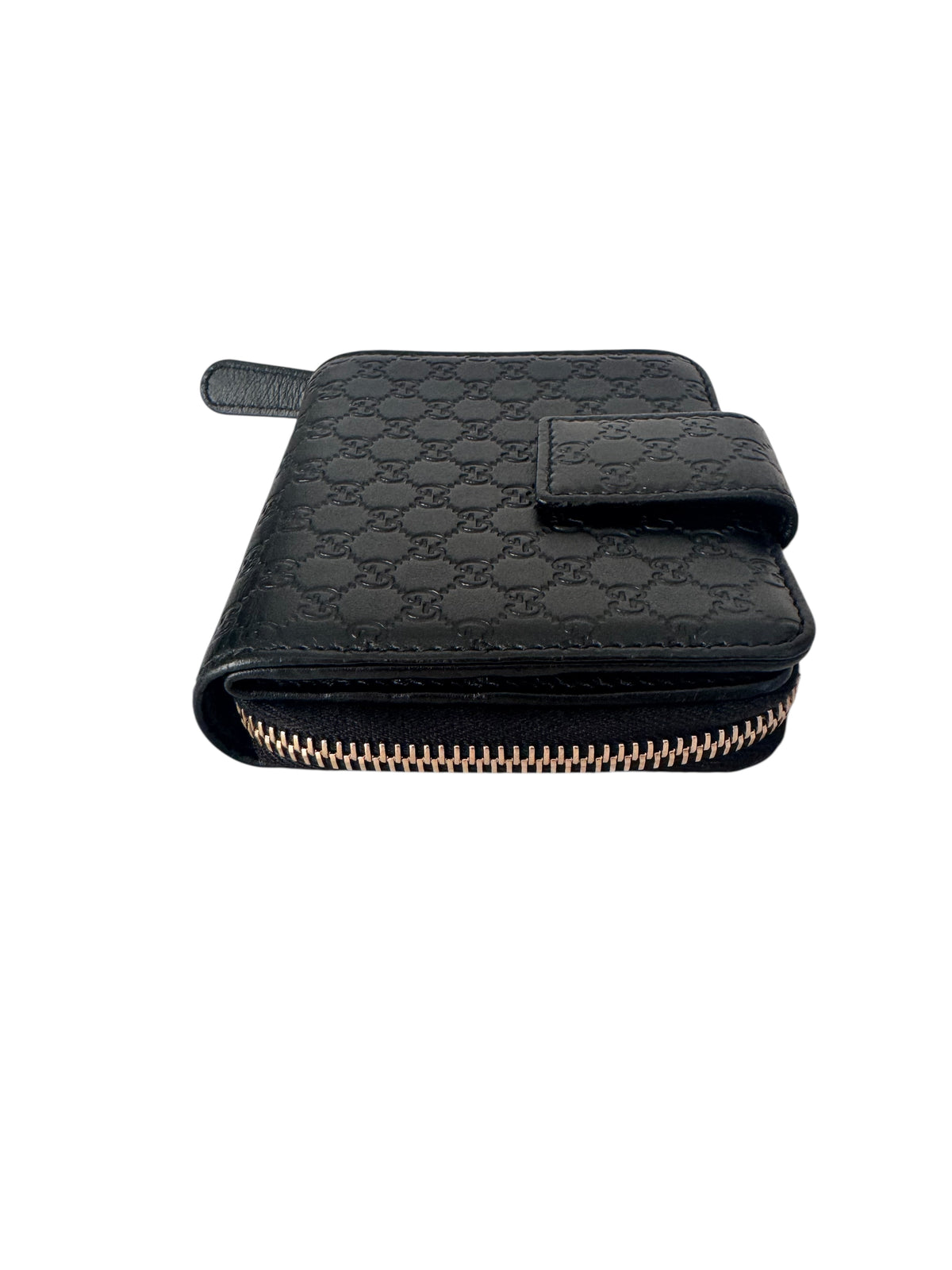 Gucci GG Micro Guccissima Compact Wallet - Black