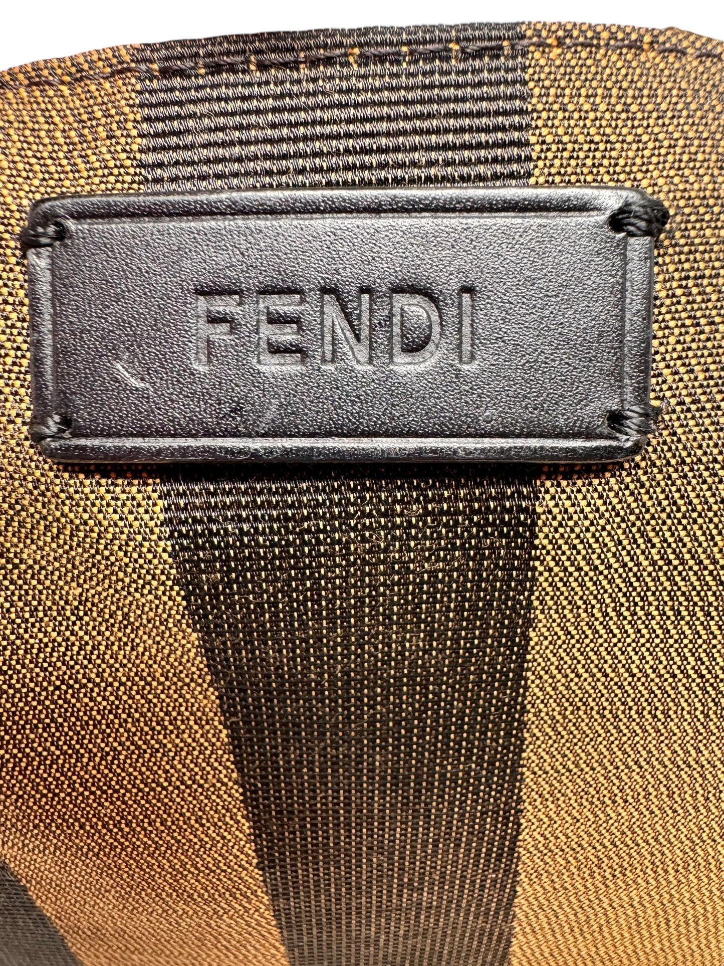 FENDI Canvas Pecan Tote Bag