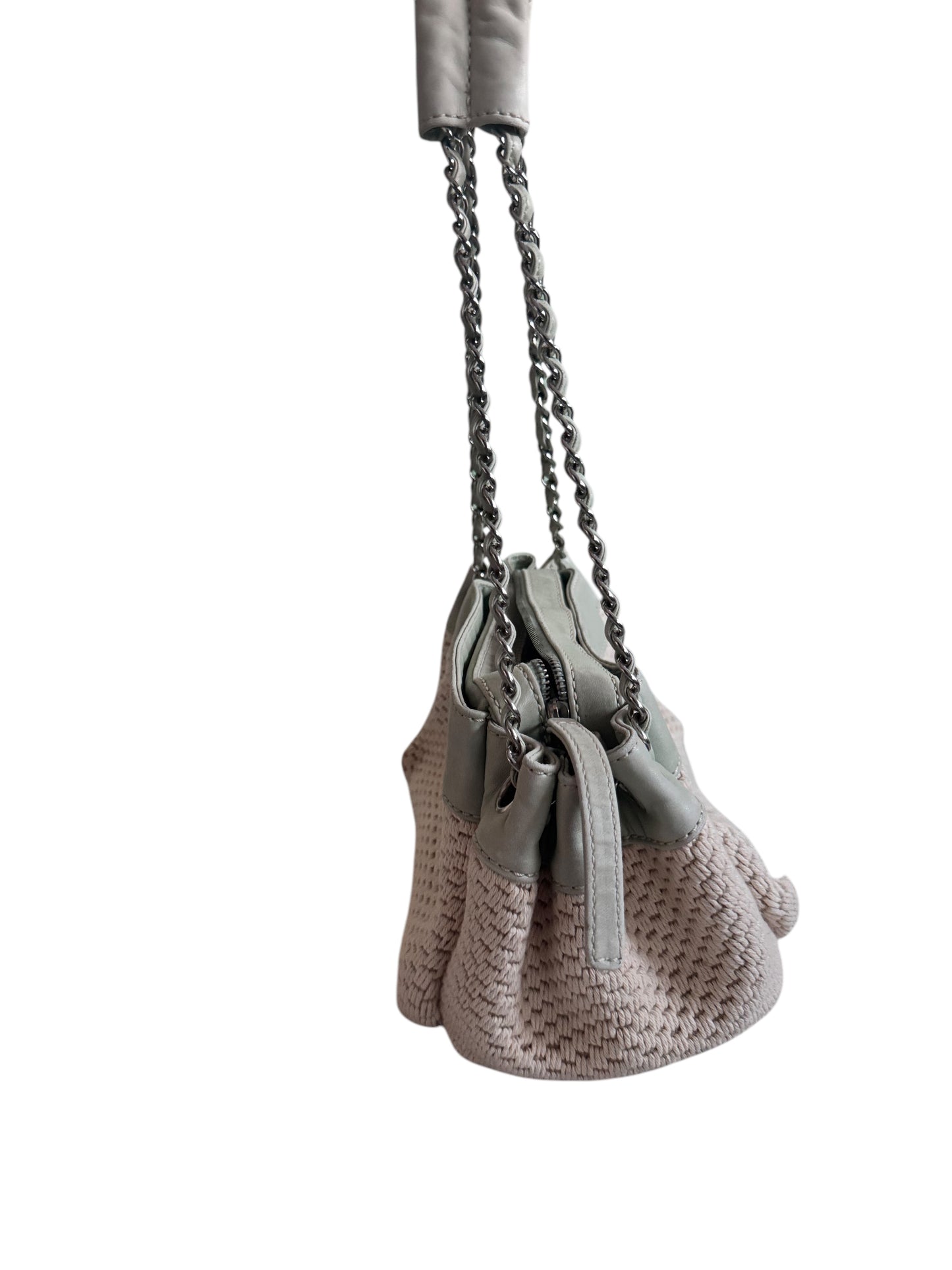 Chanel Lax Crochet Accordion Shoulder Bag