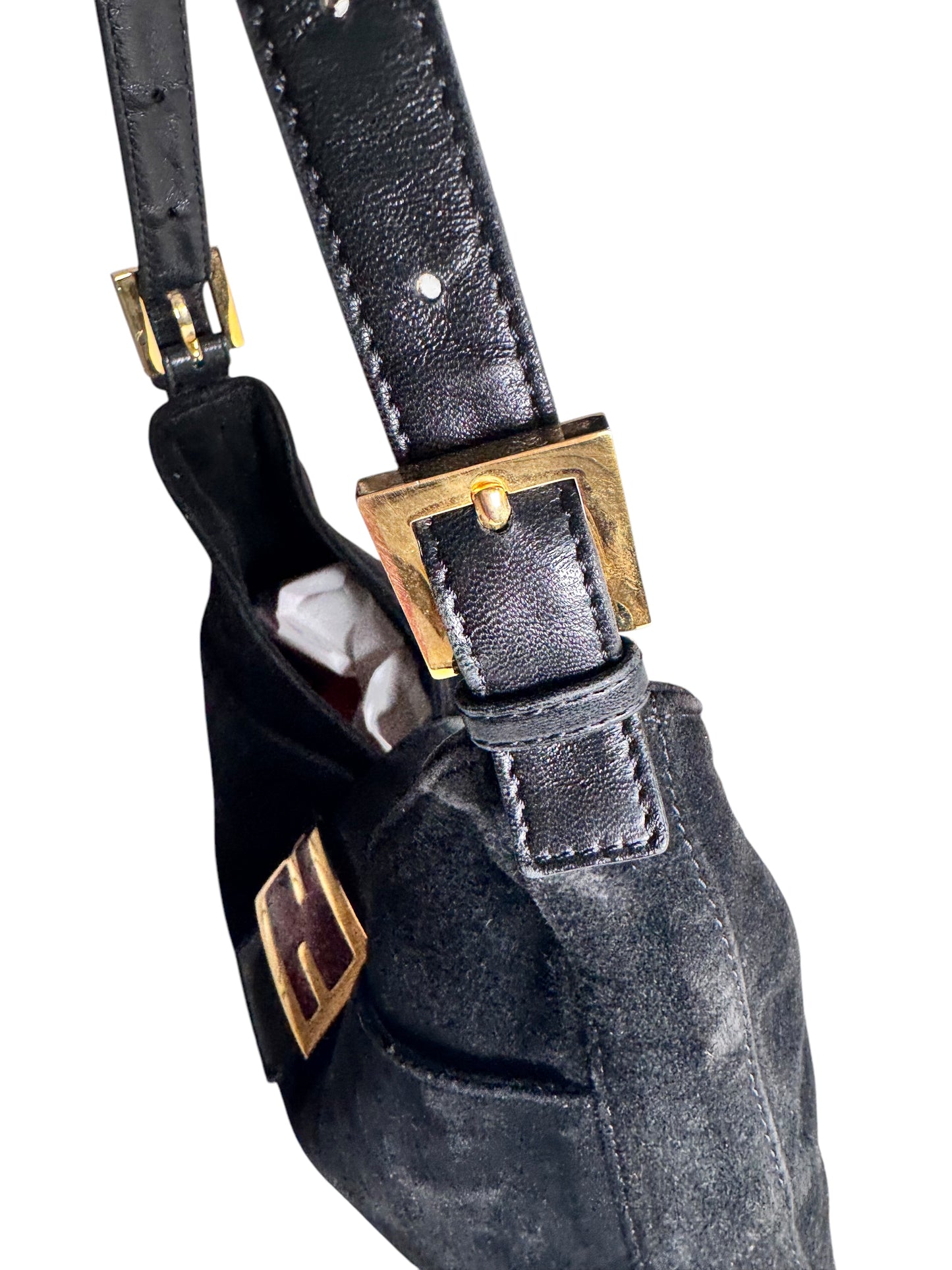 Fendi Suede Mama Hobo Shoulder Bag