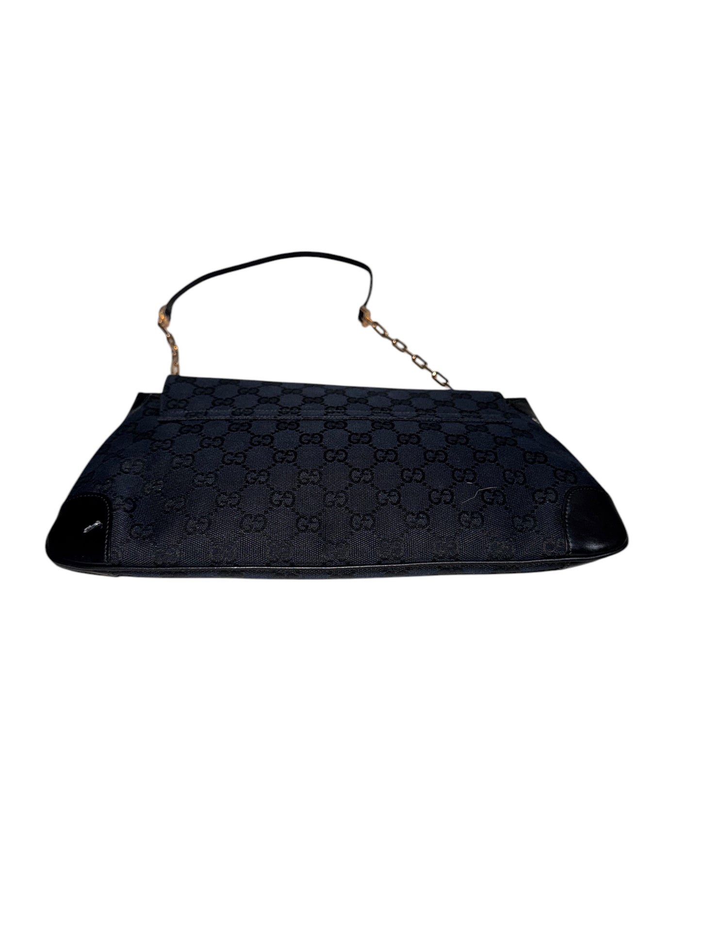 Gucci GG Dionysus Tiger Head Canvas/Leather Gold Chain Shoulder Bag (Black)