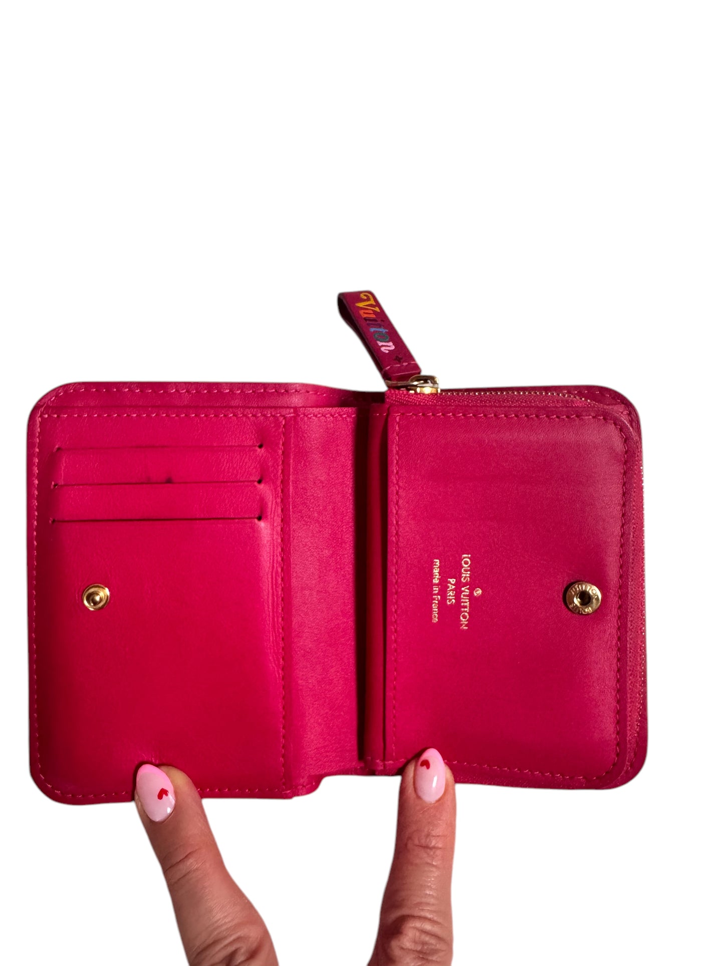 Louis Vuitton Quilted Leather New Wave Compact Wallet (Pink)