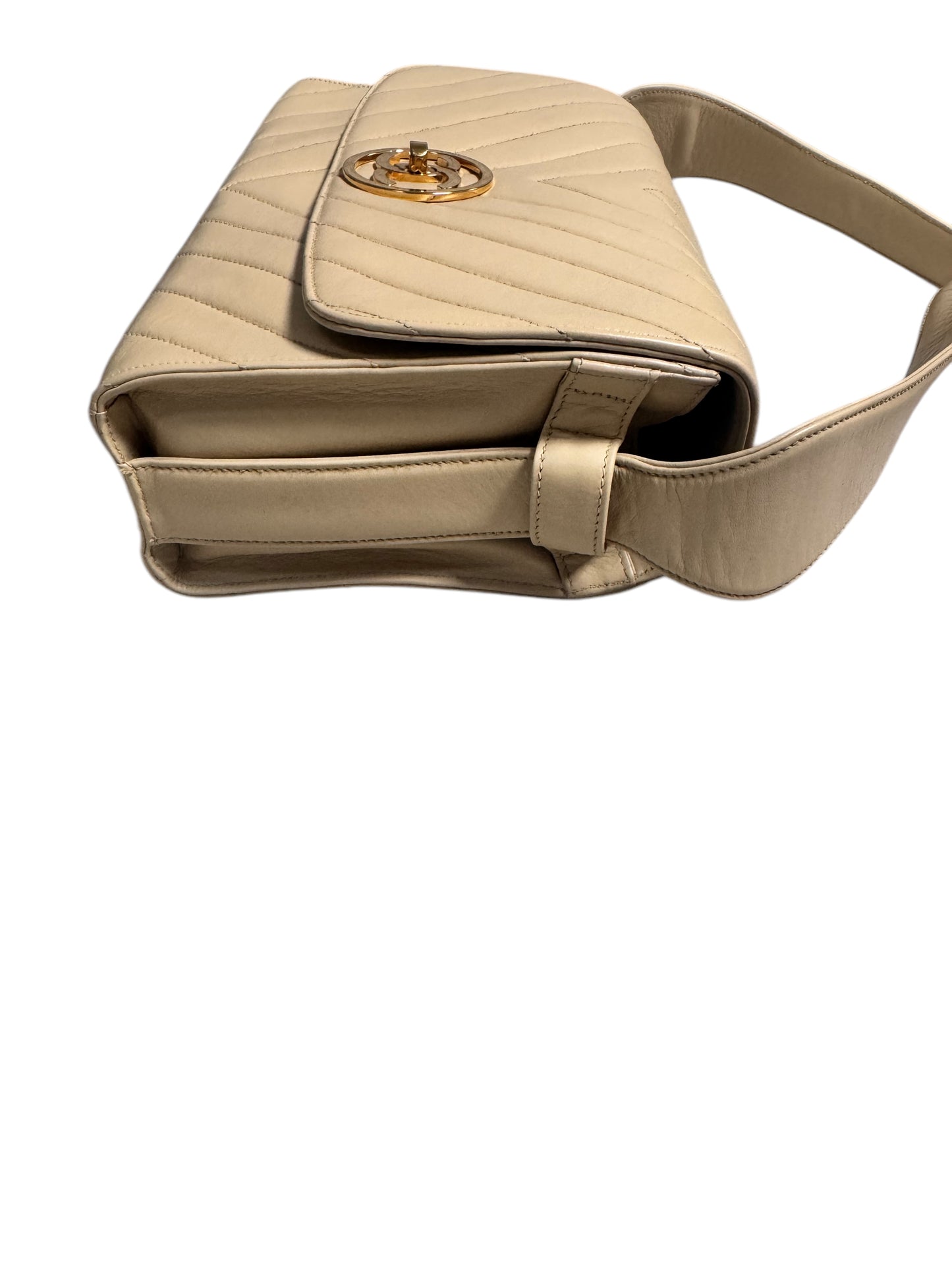 Chanel Lambskin V-shaped Stitch Shoulder Bag *REPAINTED* 1991-1994