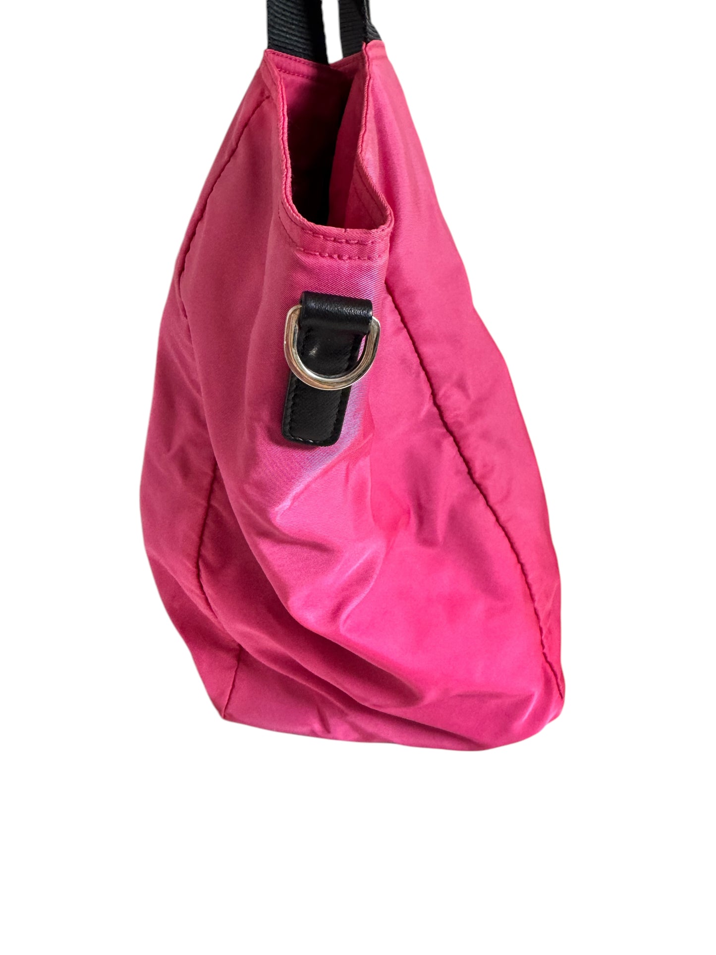 Prada Medium Nylon Tote 2 way Pink/Black