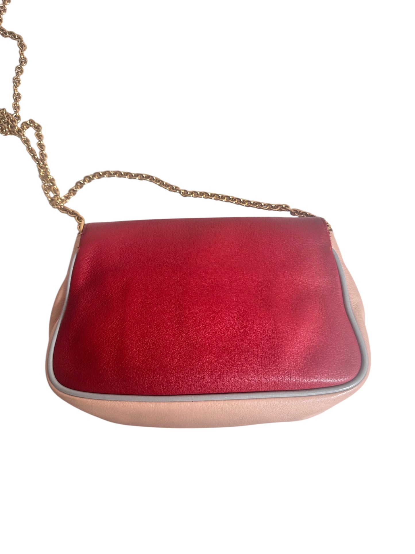 Fendi Leather Vitello Dolce Fendista Pochette Crossbody