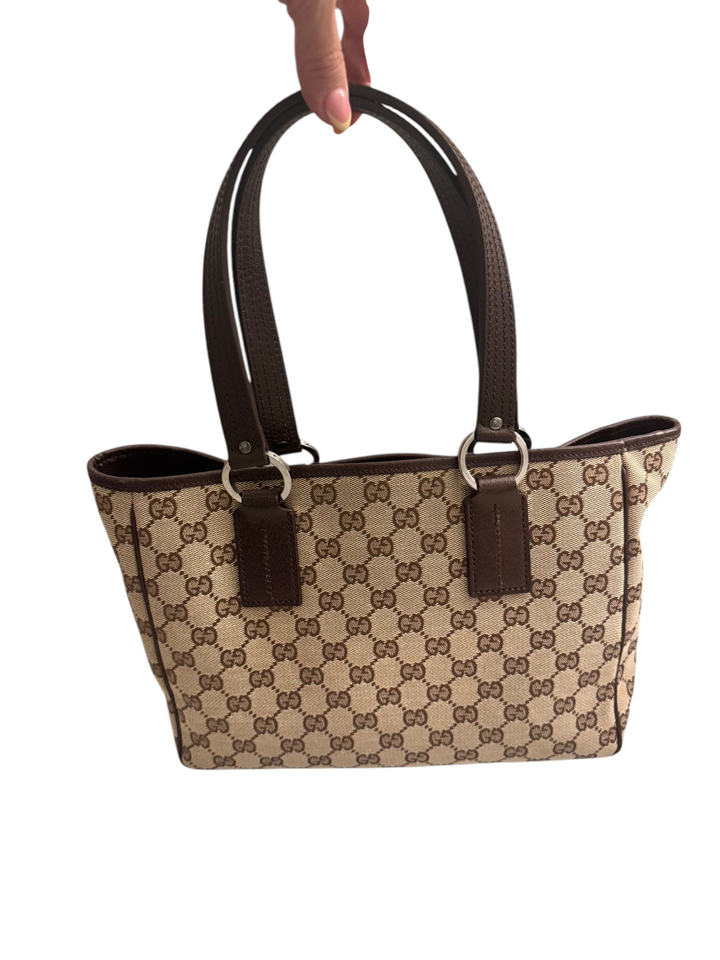 Gucci GG Canvas O Ring Tote Brown
