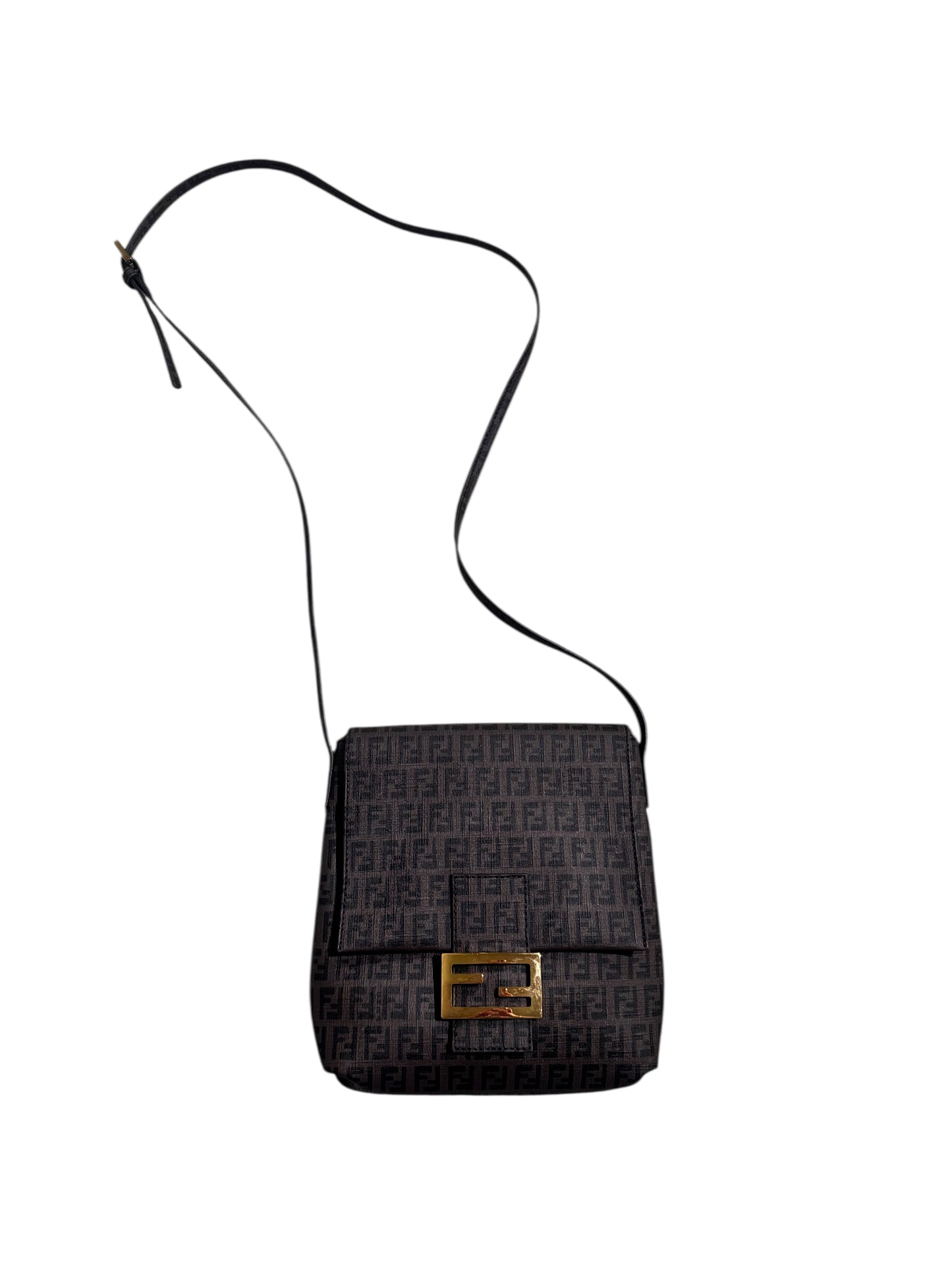 Fendi Coated Canvas Zucchino Spalmati Crossbody Bag