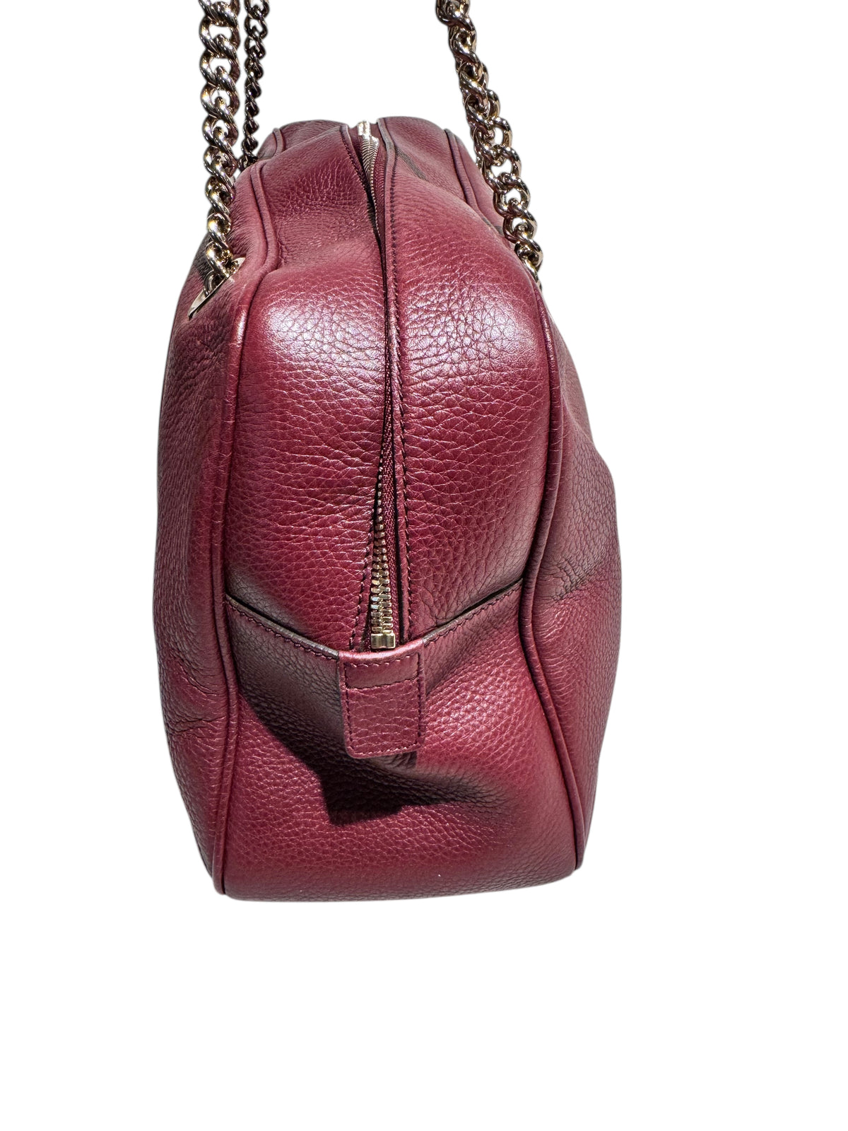 Gucci Pebbled Leather Large Soho Chain Shoulder Bag