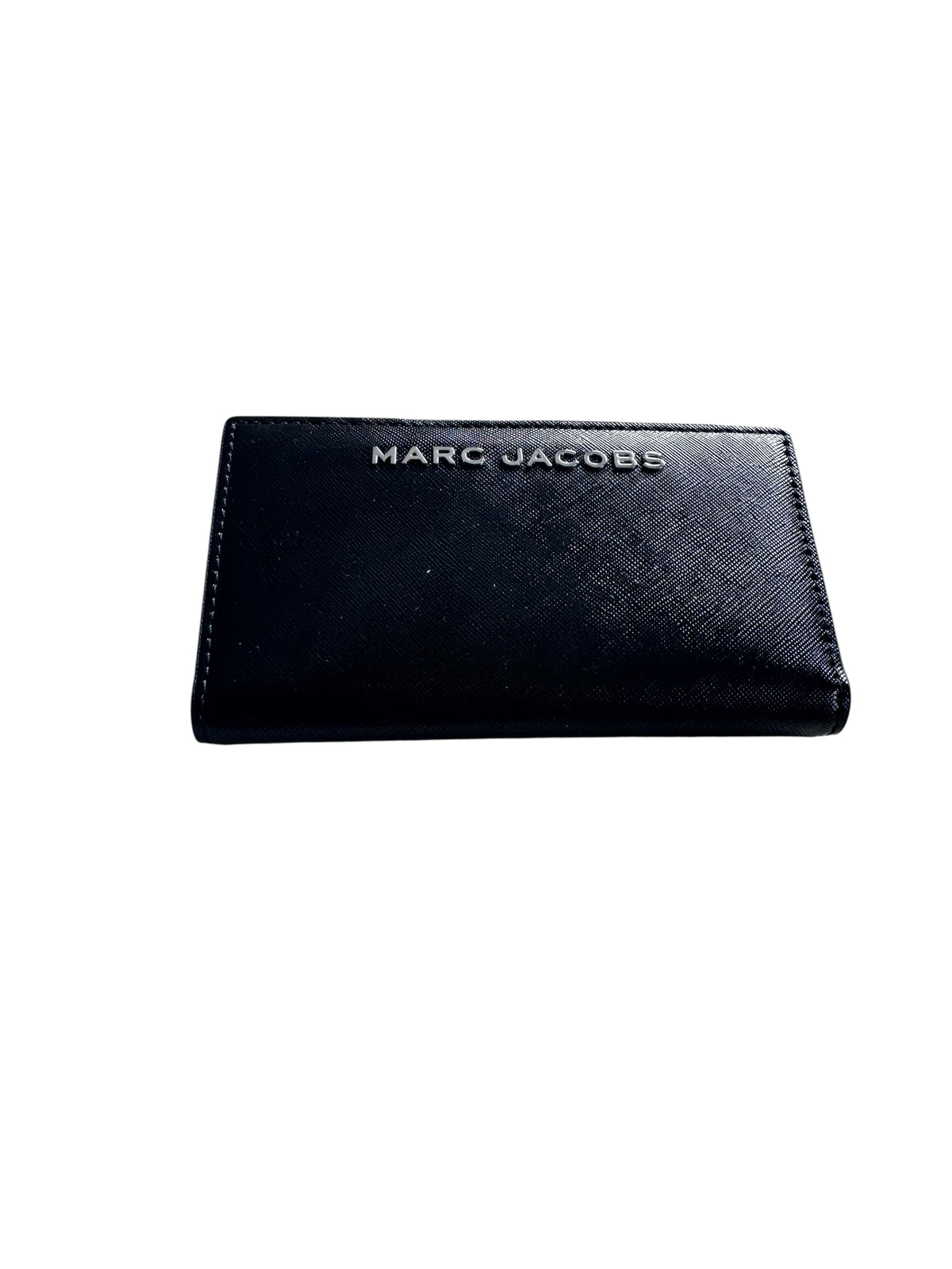 Marc Jacobs Patent Leather Medium Flat Wallet (Black)