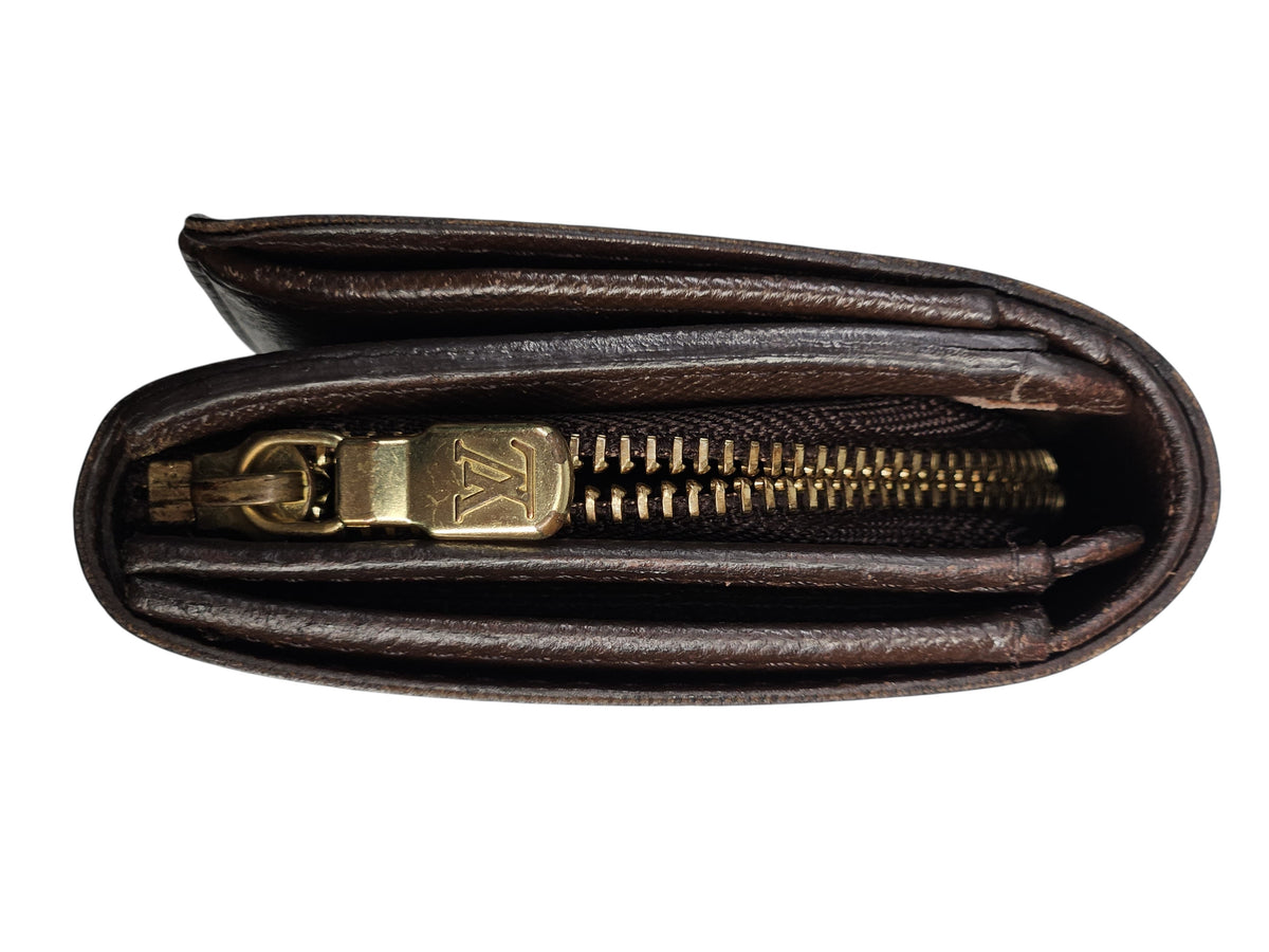 Louis Vuitton Damier Ebene Canvas Tresor Wallet 2006