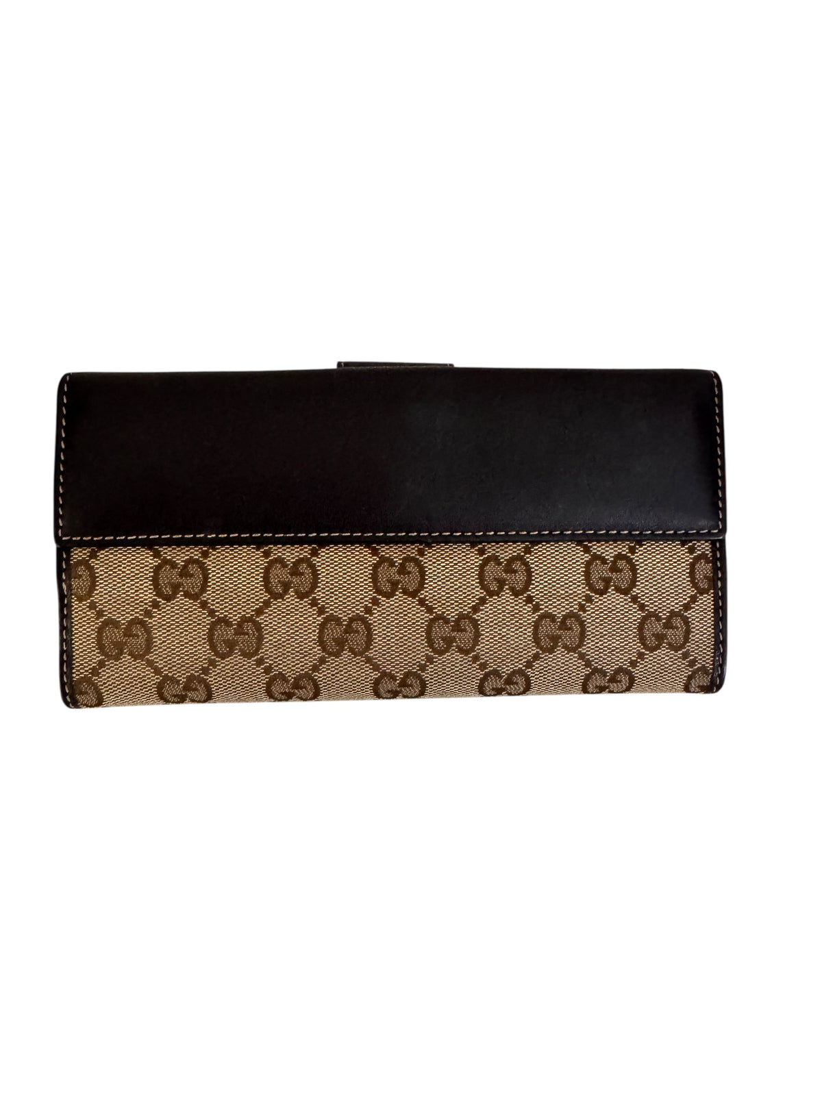 Gucci Monogram Heart Canvas/Leather Long Wallet