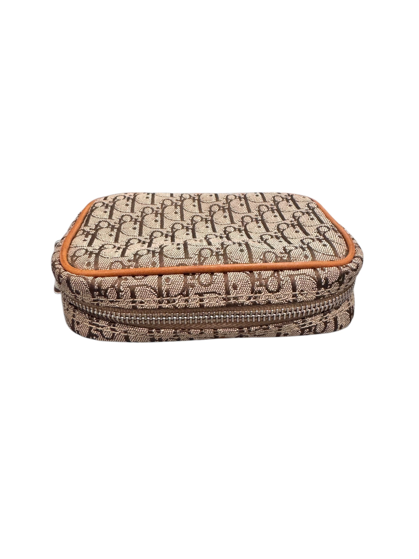 Christian Dior Vintage Trotter Canvas Mini Pouch 1990s-2000s