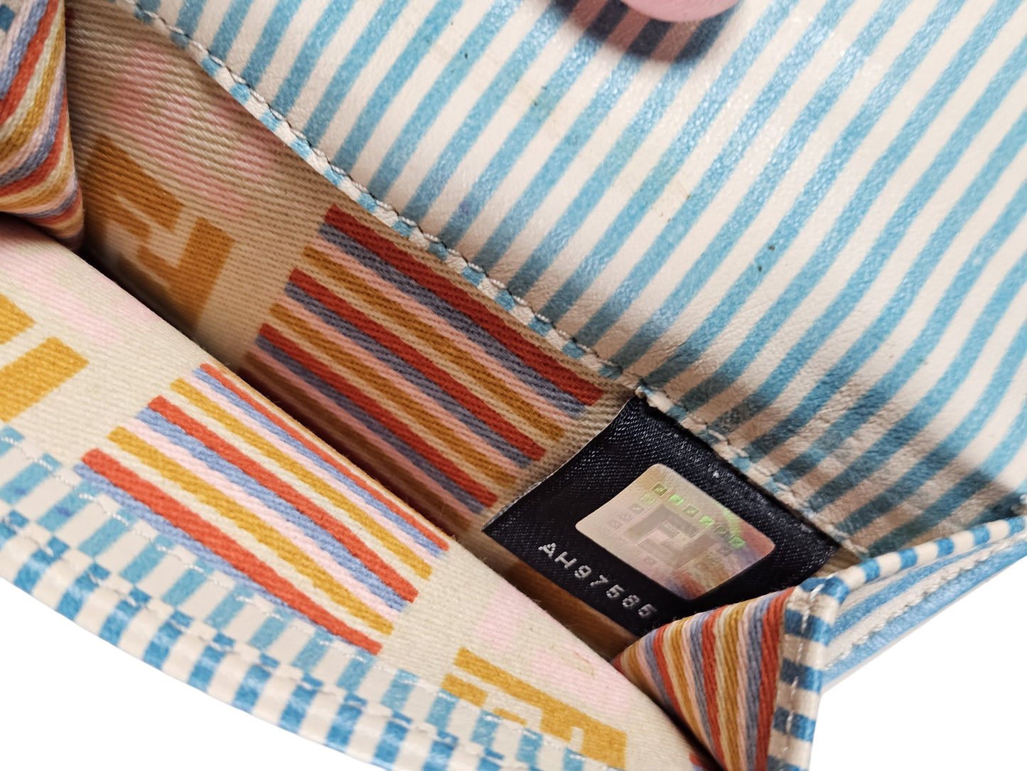 Fendi Zucca Print Denim Compact Wallet