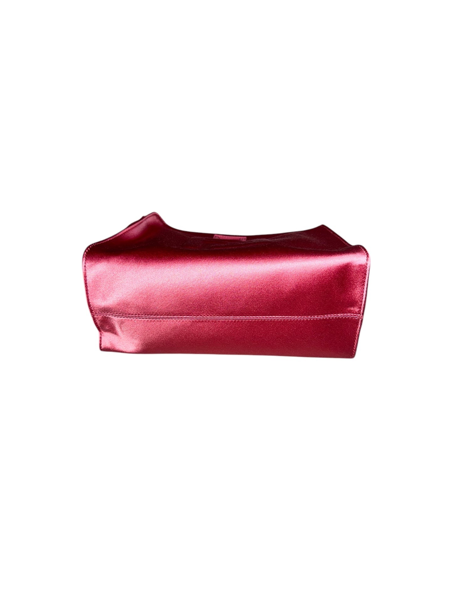 Fendi Peekaboo Small Defender Satin Clutch (Pink)