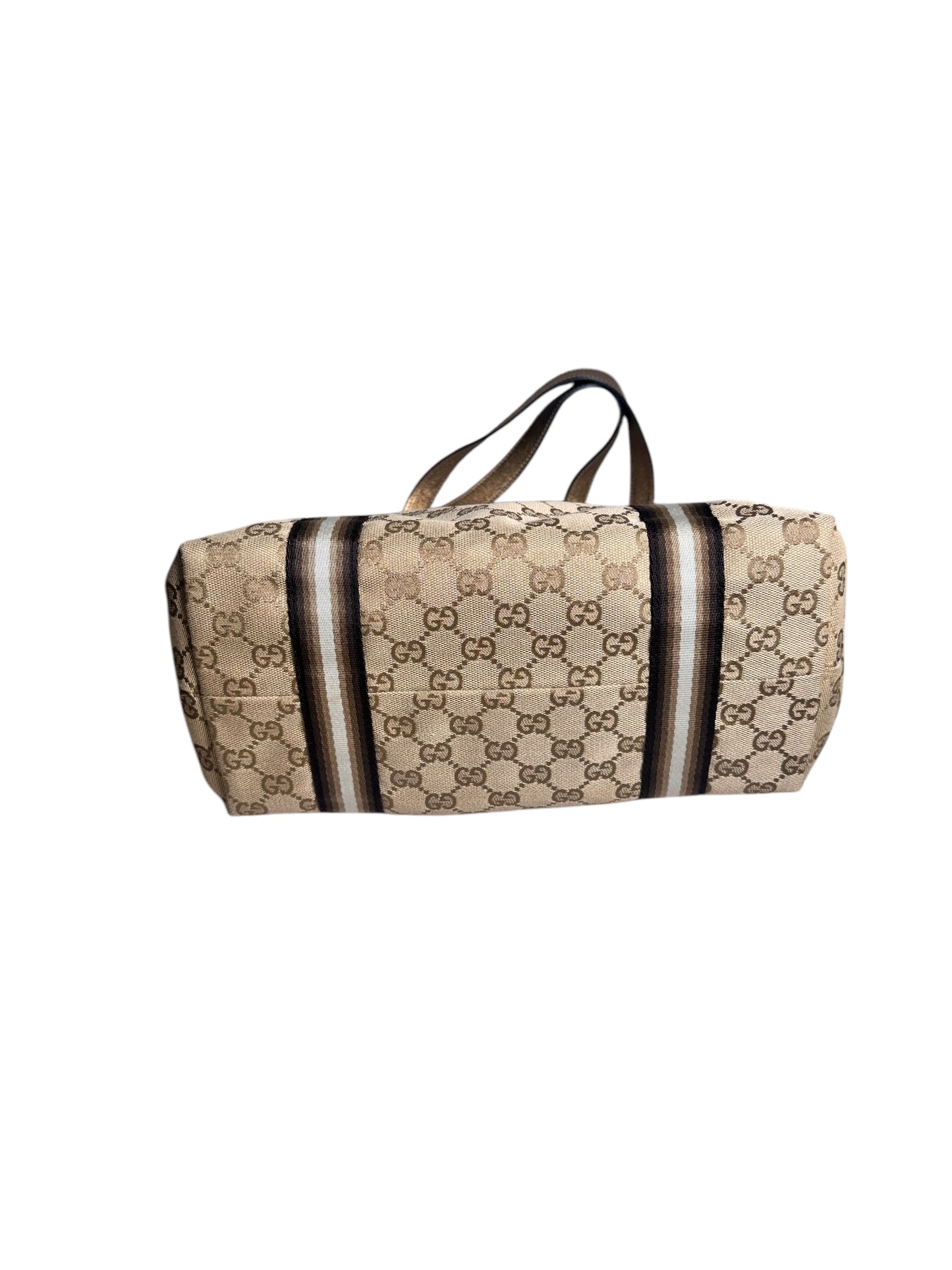 Gucci Canvas Sherry Jolicoeur Tote Metallic Tote