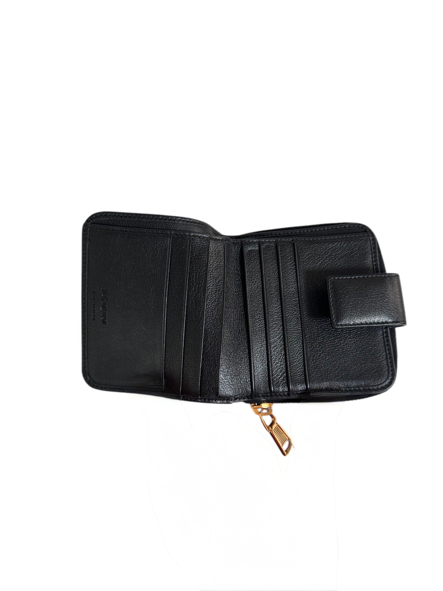 Yves Saint Laurent Compact Zip Wallet - Black