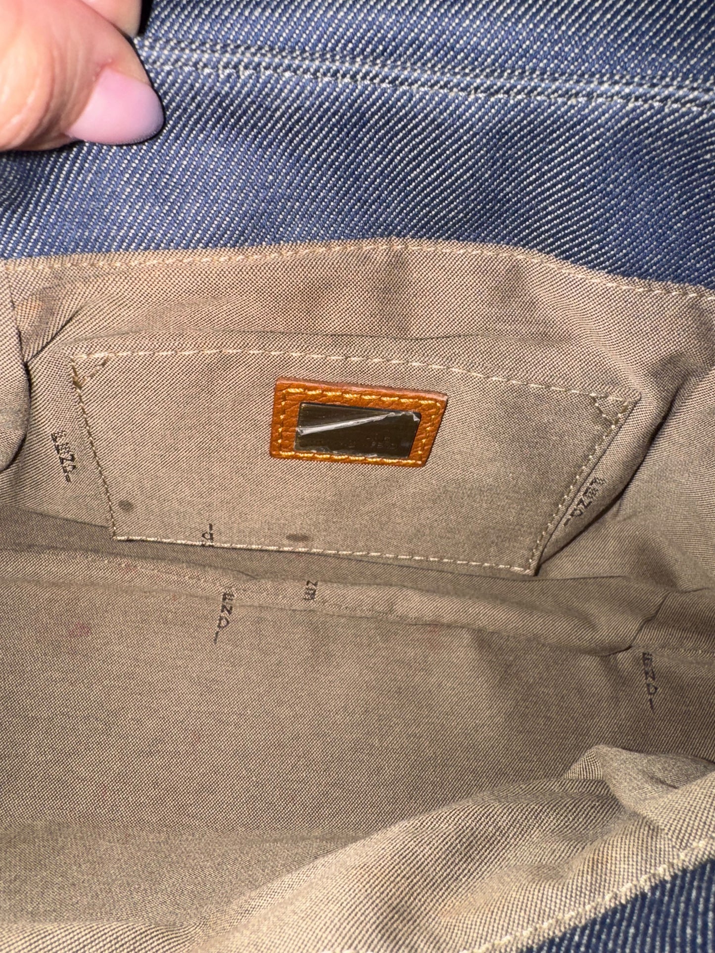 Fendi Denim Chef Flap Shoulder Bag
