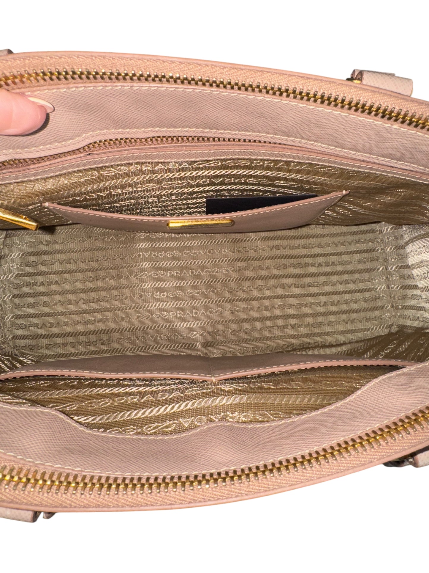 Prada Saffiano Leather Galleria Double Zip Tote 2way