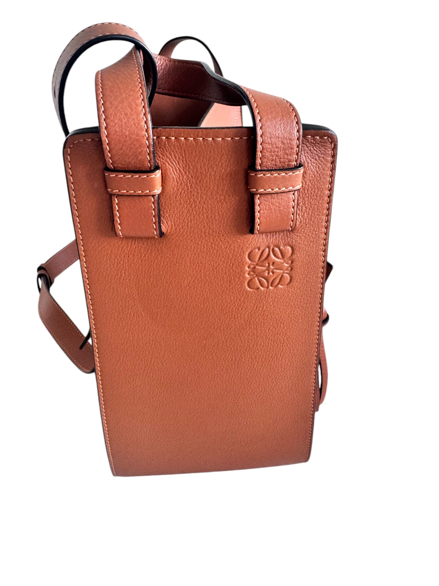 Loewe Calfskin Leather Classic Small Hammock Bag - Tan