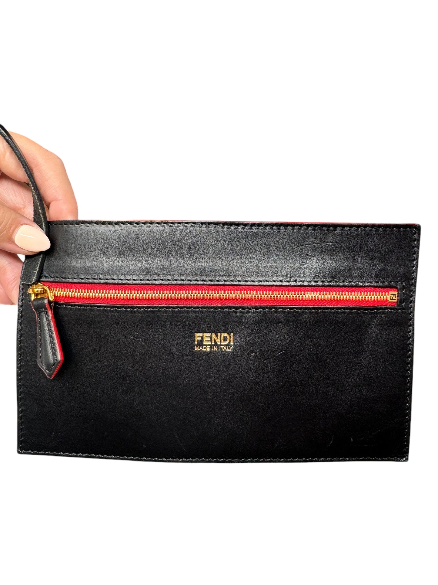 FENDI Canvas Pecan Tote Bag