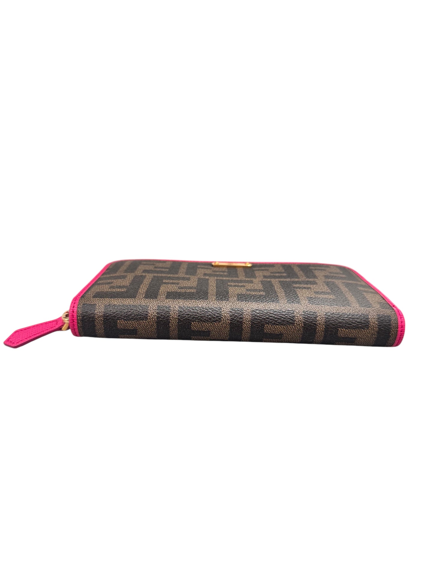 FENDI Zucca Spalmati Vitello Elite Zip Around Wallet
