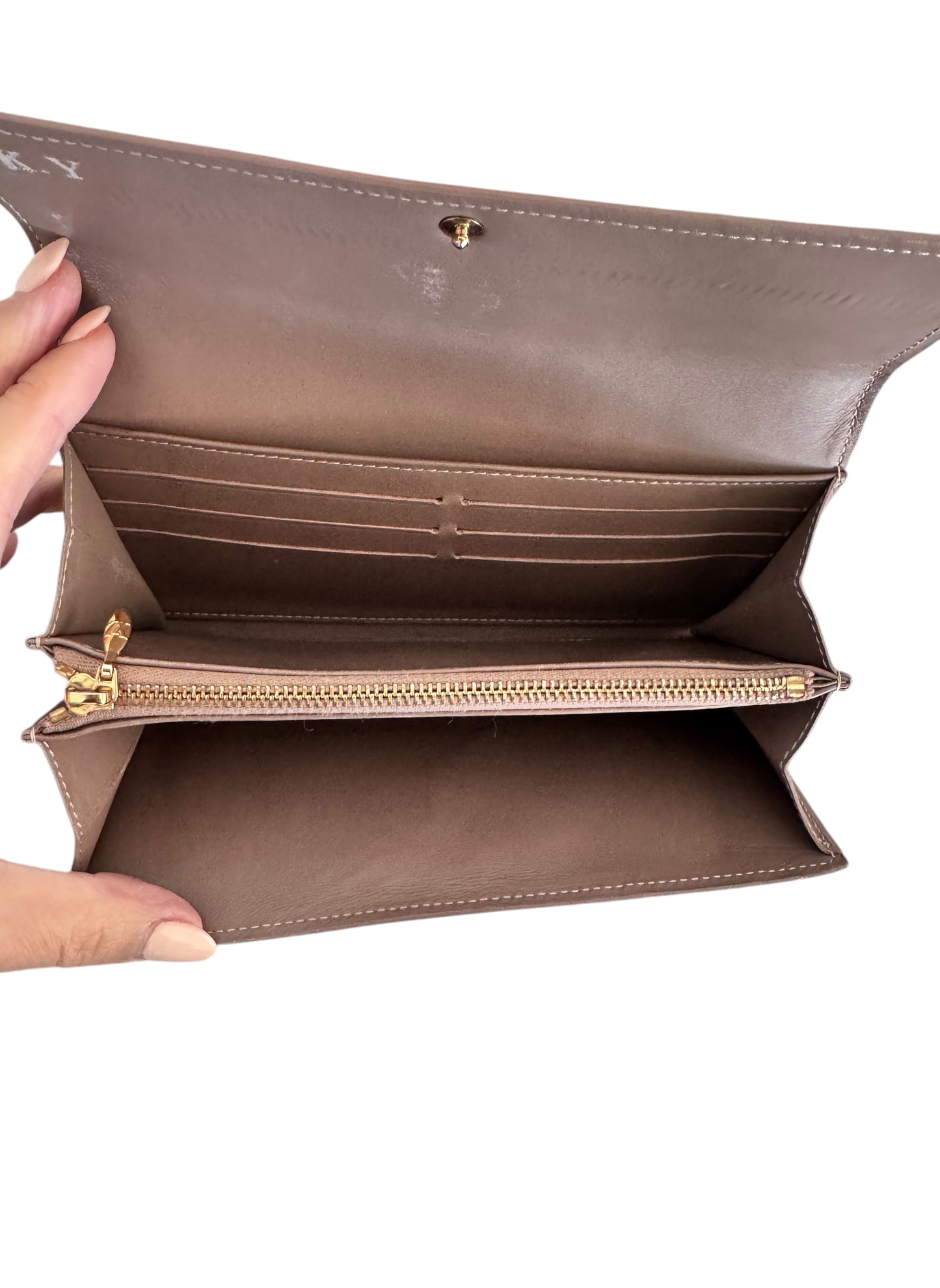 Louis Vuitton Monogram Vernis Wallet (Gold/Brown)