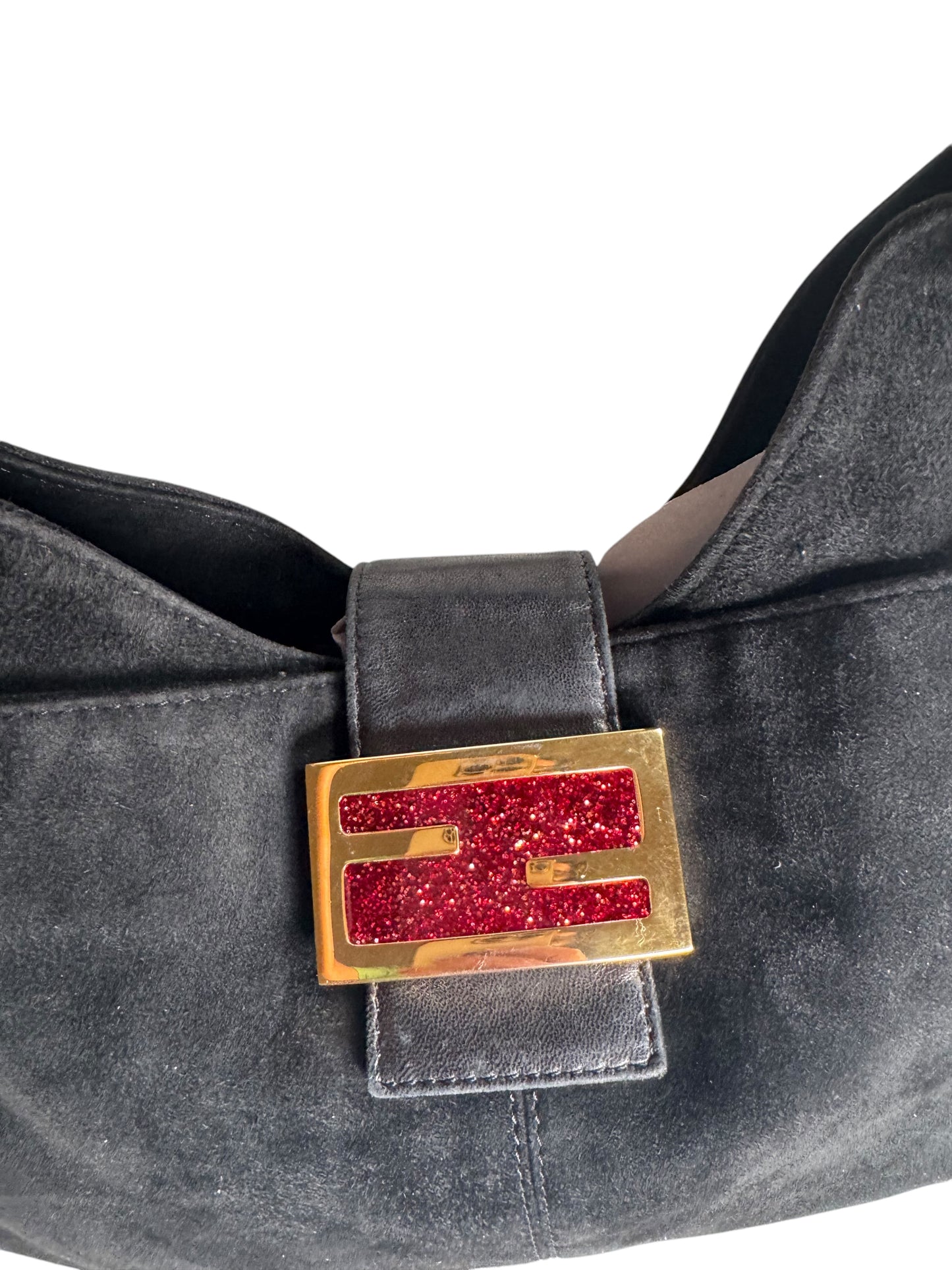 Fendi Suede Mama Hobo Shoulder Bag