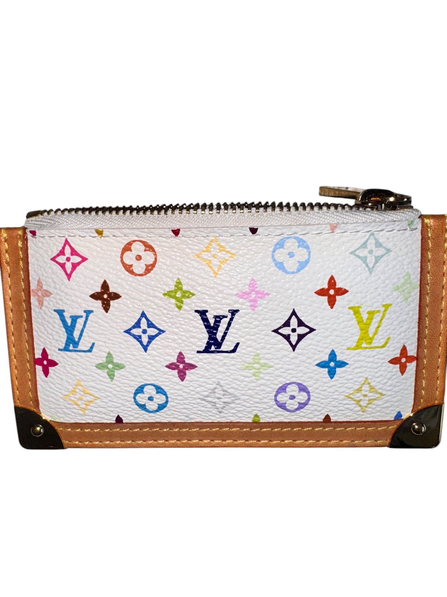 Louis Vuitton Multicolor Canvas Pochette Cles Blanc 2003