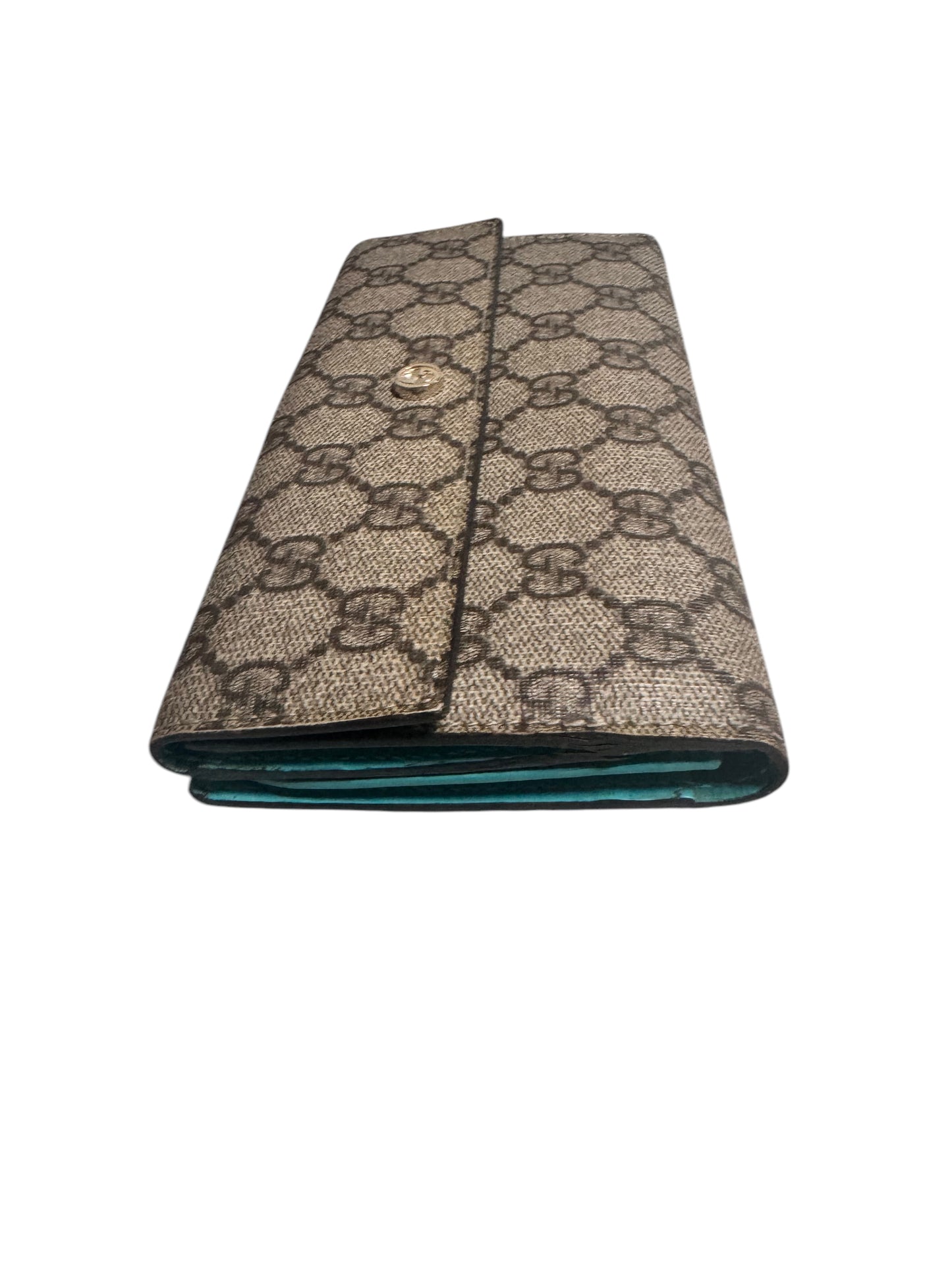 Gucci GG Supreme Long Wallet (Blue) with Box