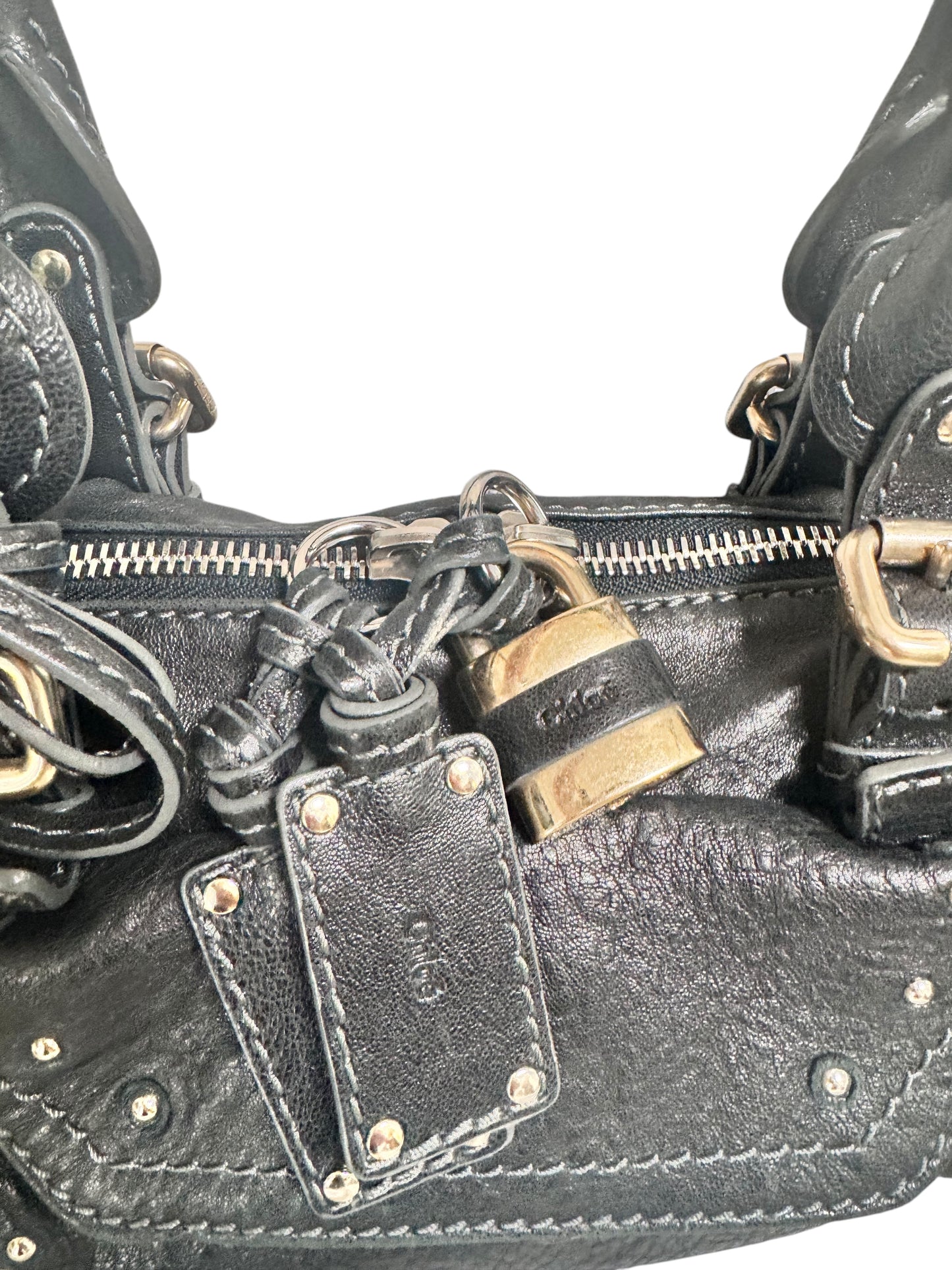Chloe Paddington Mini Leather Boston Bag