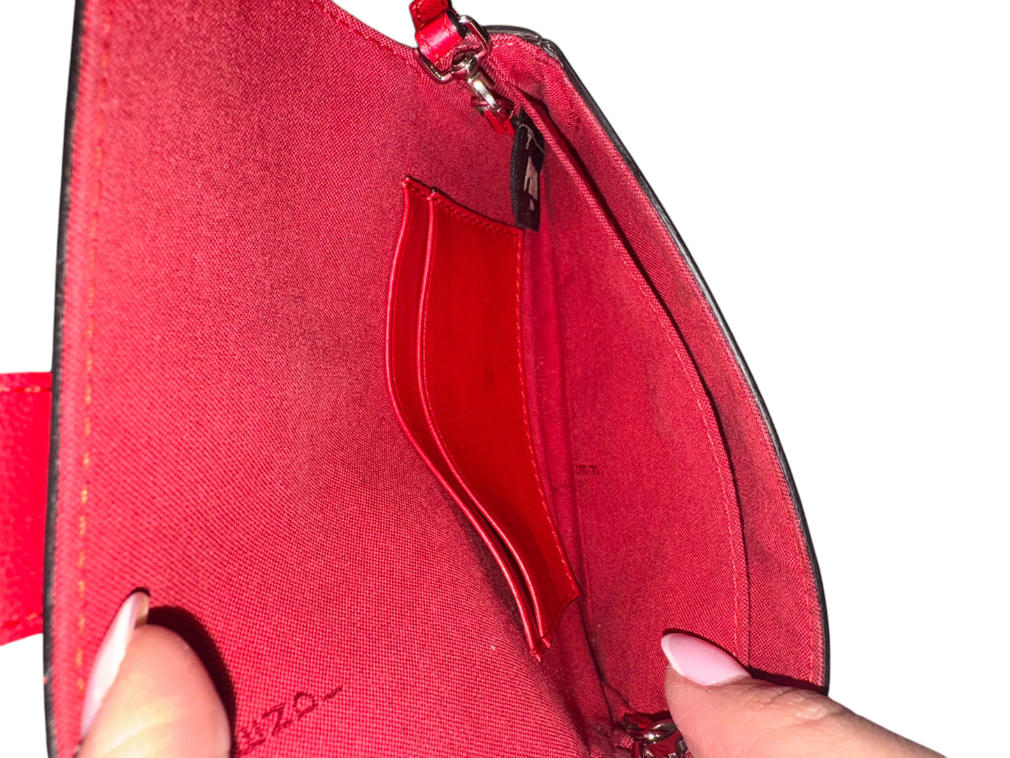Fendi Micro Baguette Crossbody Bag (Red)
