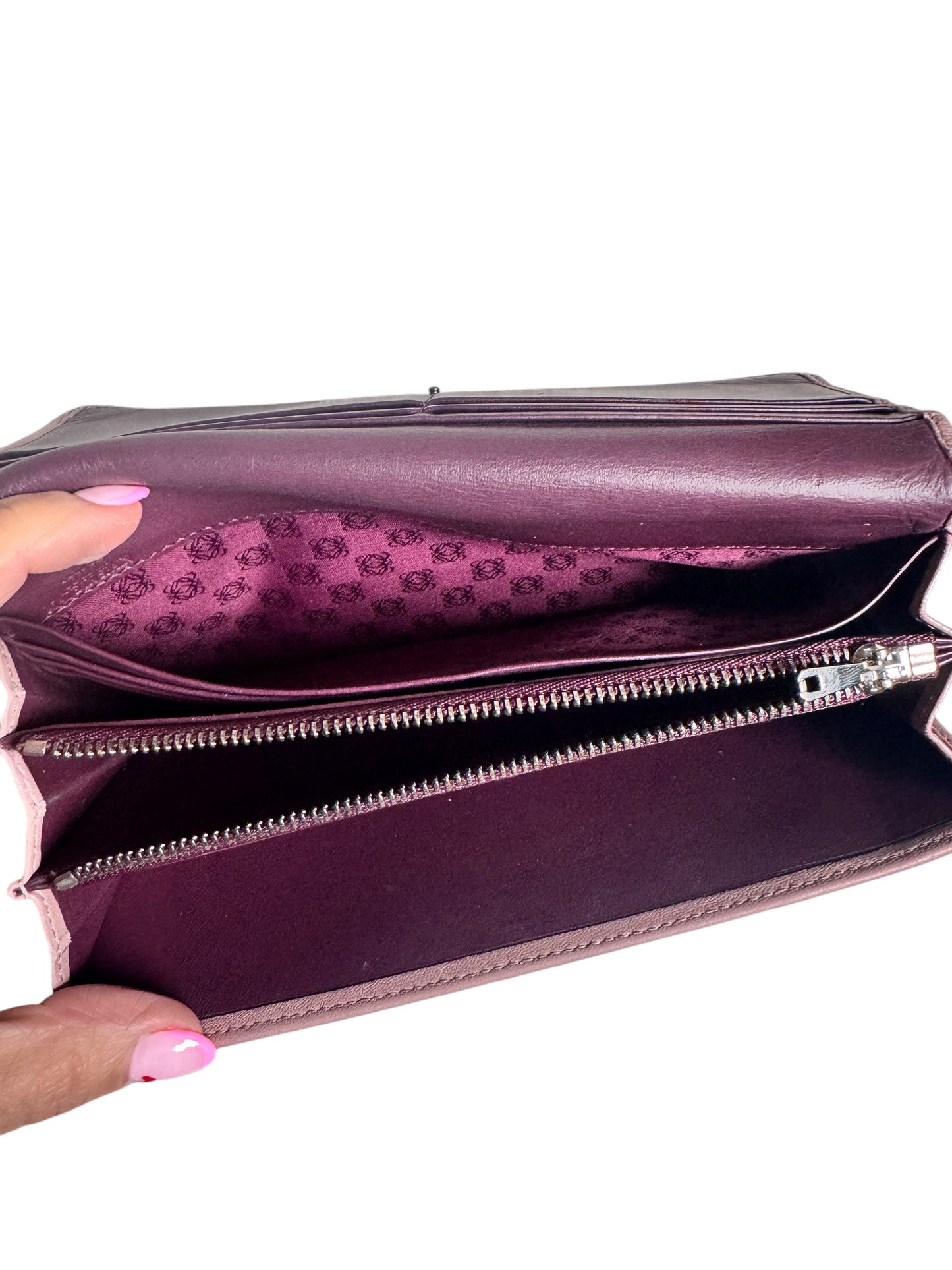 Loewe Ribbon Motif Leather Long Wallet