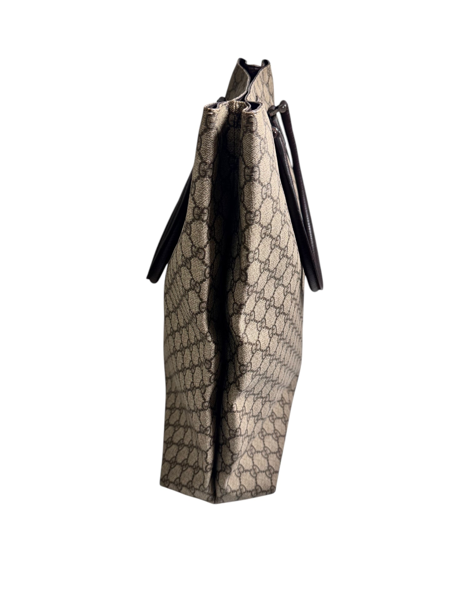 Gucci GG Supreme Vertical Tote (Brown)