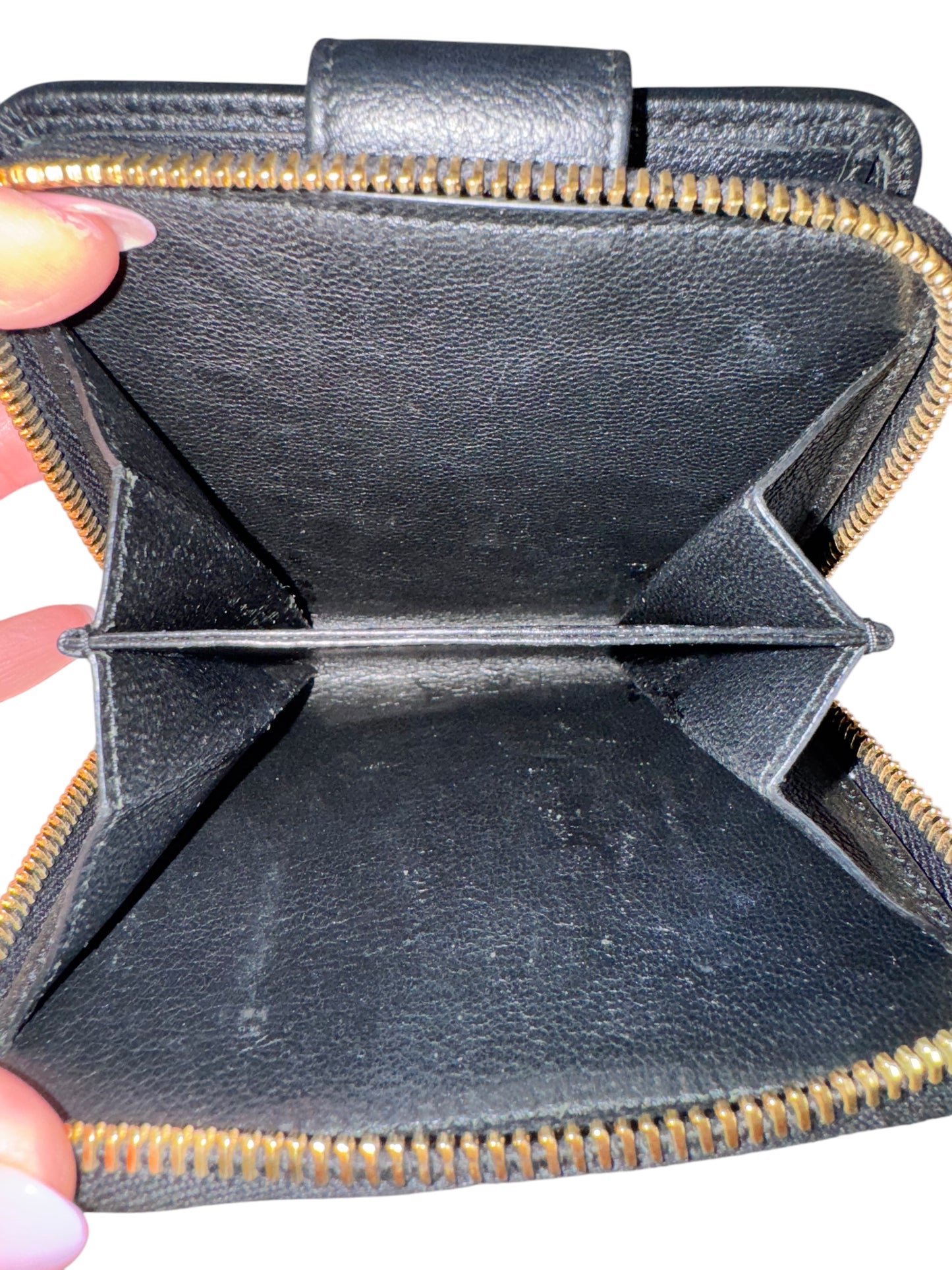 Yves Saint Laurent Compact Zip Wallet - Black