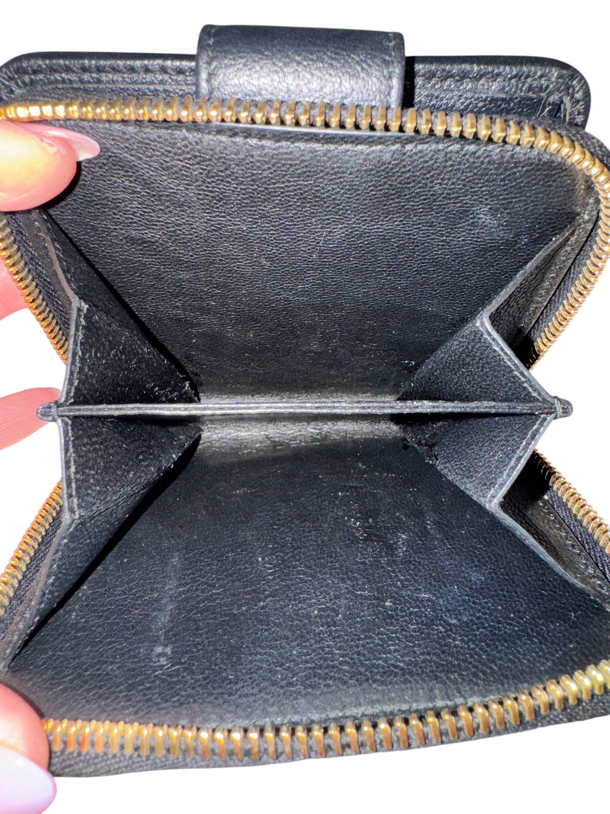 Yves Saint Laurent Compact Zip Wallet - Black