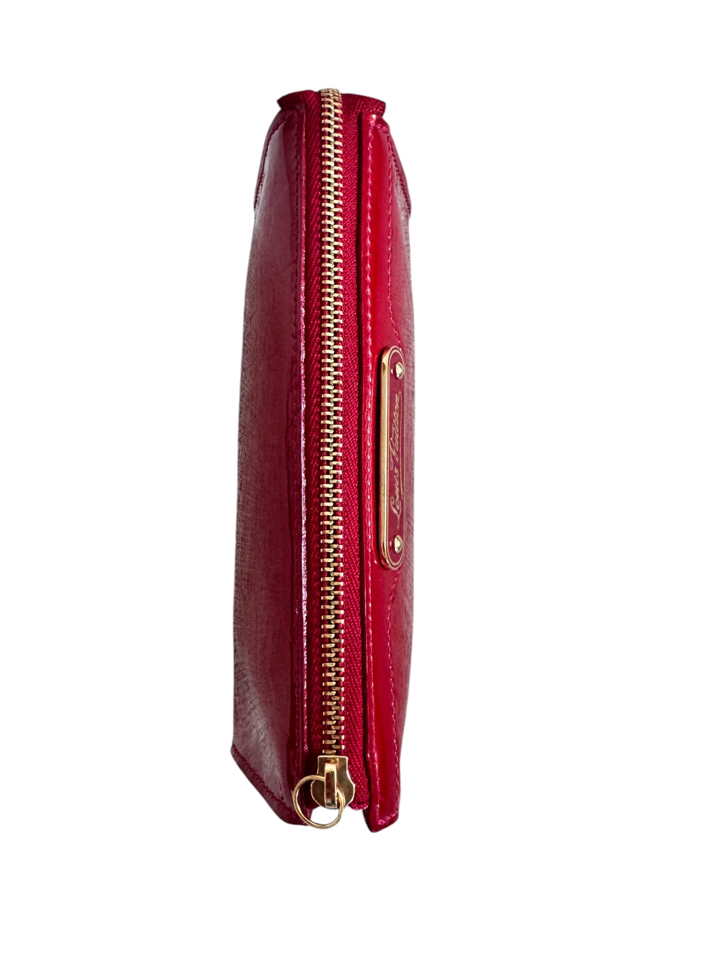 Louis Vuitton Monogram Vernis Trousse Cosmetic Pouch Red 2008