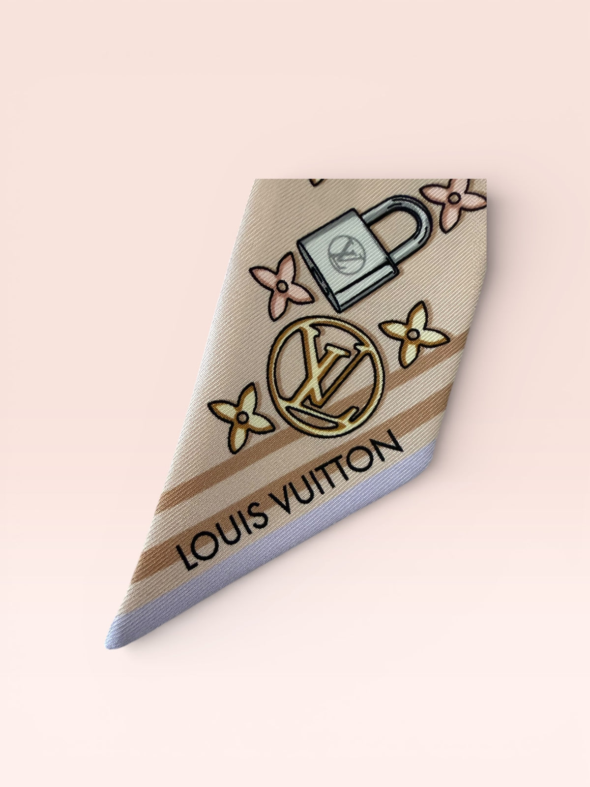 Louis Vuitton Bejeweled Silk Twilly w/ Box
