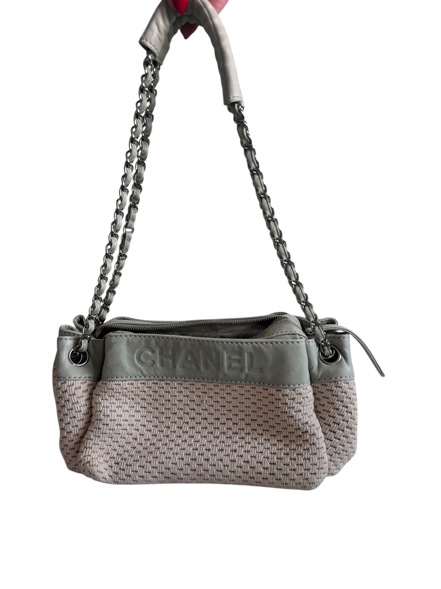Chanel Lax Crochet Accordion Shoulder Bag