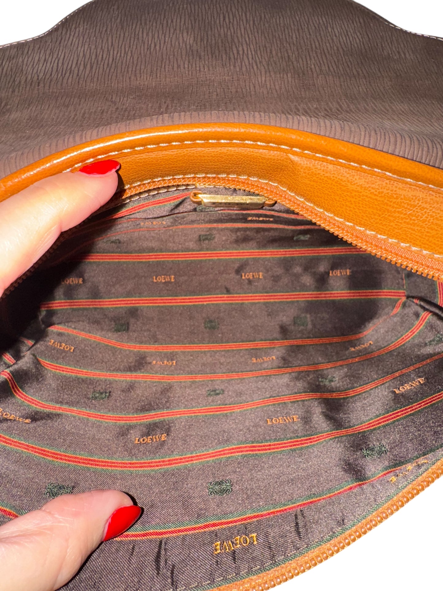 Loewe Velazquez Leather Clutch (Vintage 1990's)