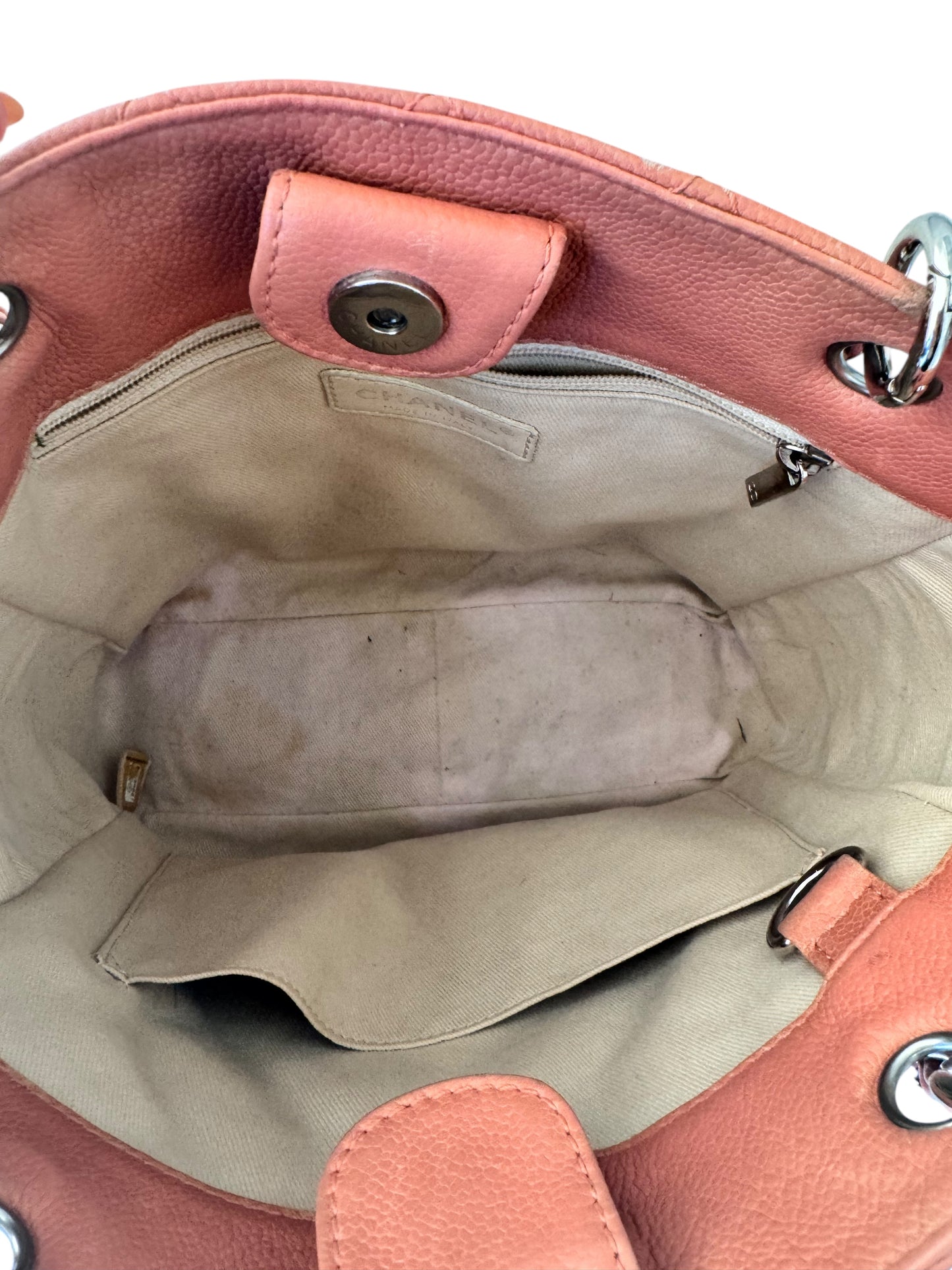 Chanel Quilted Caviar Leather Petite Shopping Tote 2008-2009
