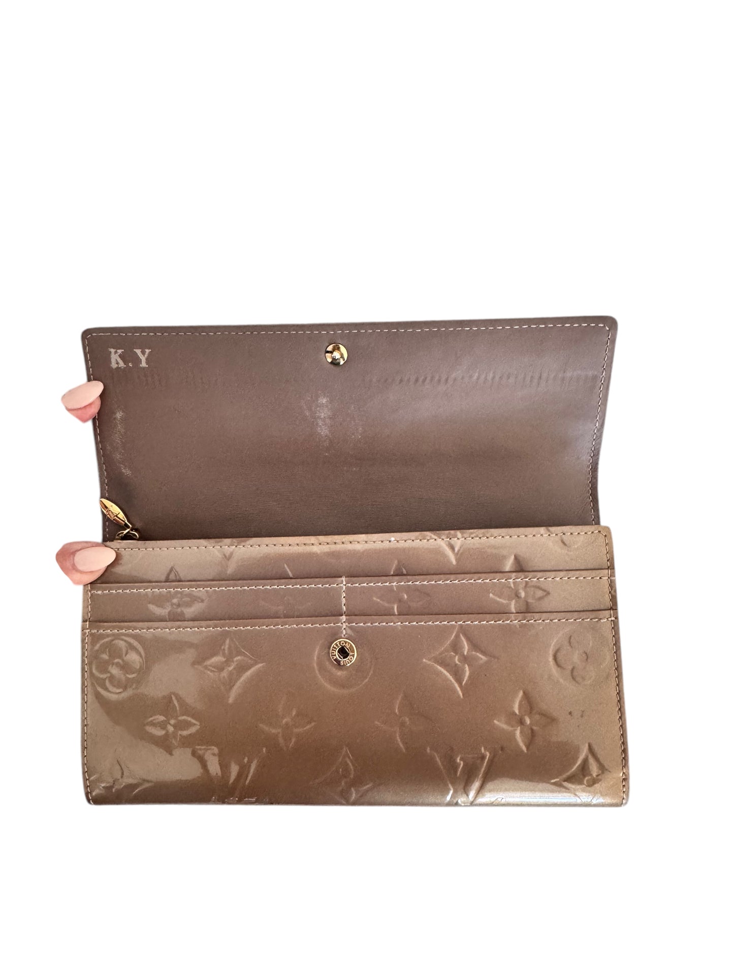 Louis Vuitton Monogram Vernis Wallet (Gold/Brown)