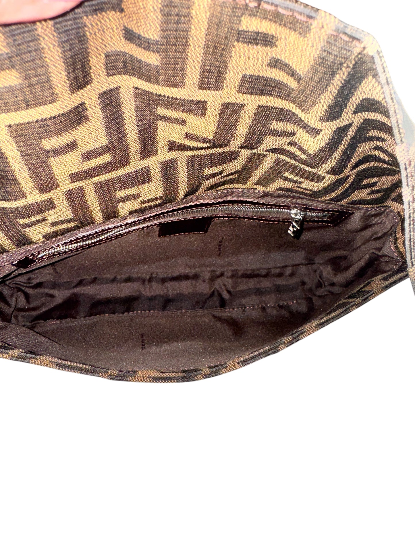 Fendi Zucca Mama Baguette Shoulder Bag 1990's-2000's