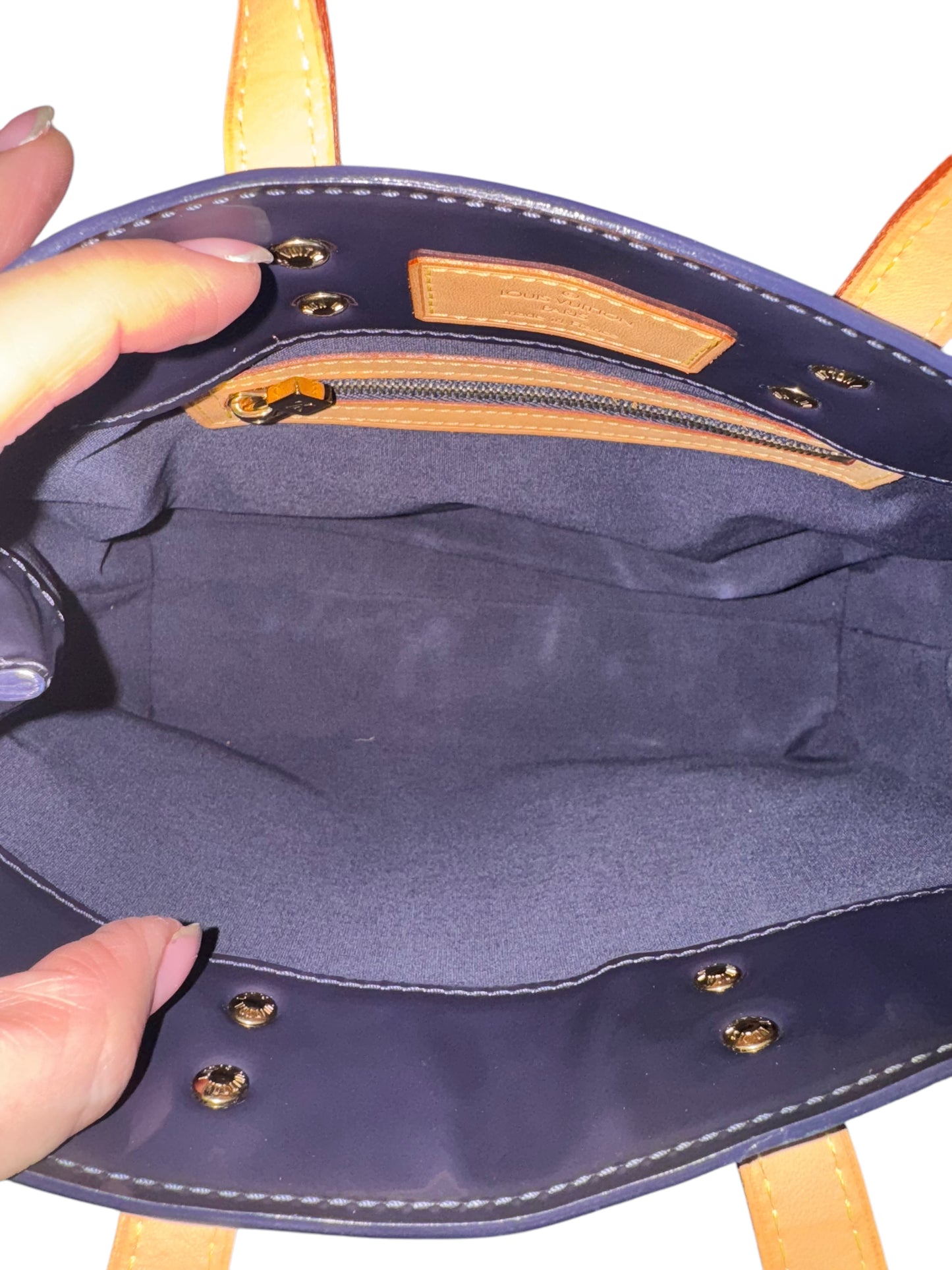 Louis Vuitton 2005 Monogram Vernis Reade PM Tote (Indigo)