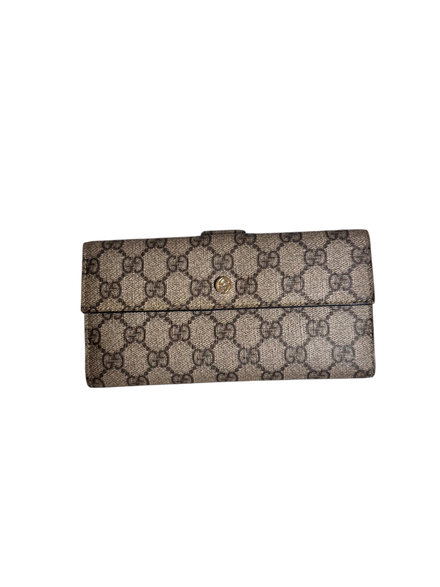 Gucci GG Supreme Long Wallet (Blue) with Box