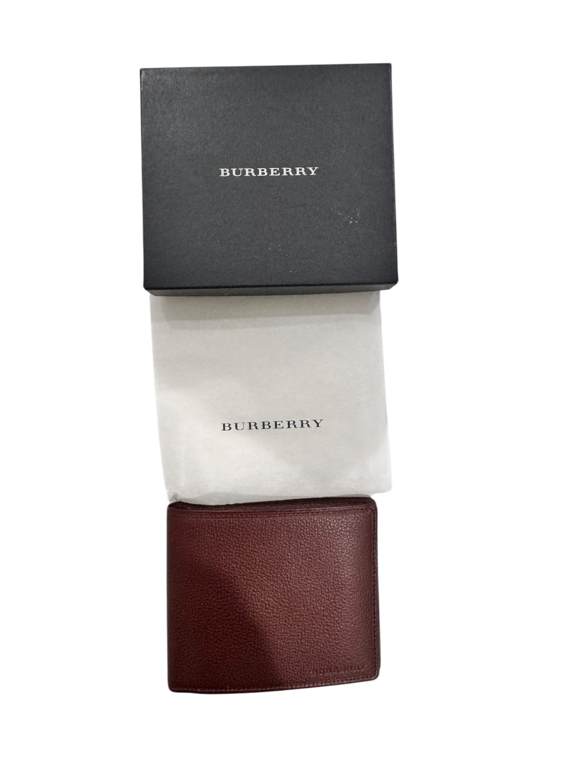 Burberry Leather Bifold Wallet Brown (Full Set)