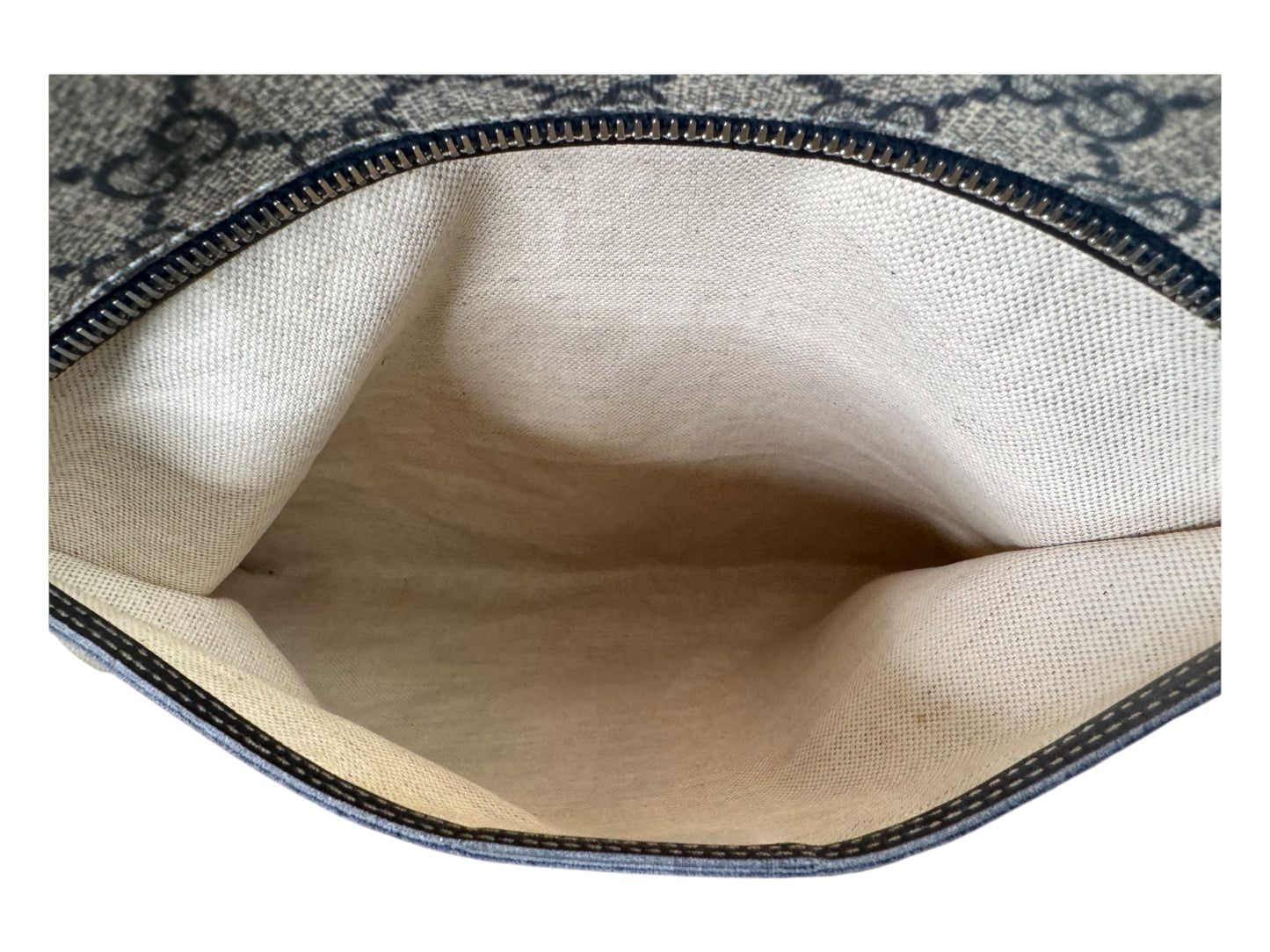 Gucci Supreme GG Coated Canvas Tote (Navy Blue/Gray)